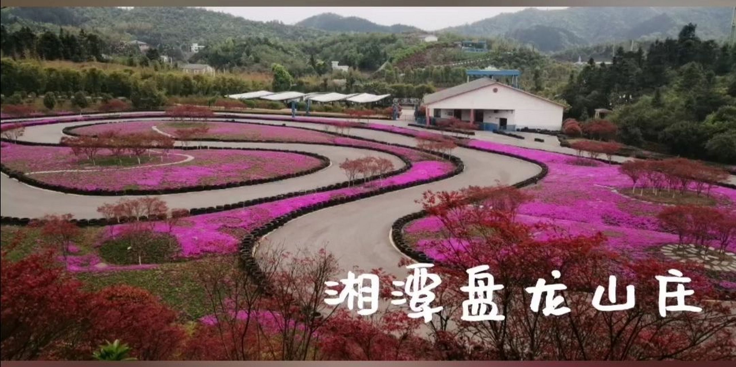 作者:曾金林 圖片:湘潭盤龍山莊 盤龍賞花游水聽鳥鳴, 山莊溪澗