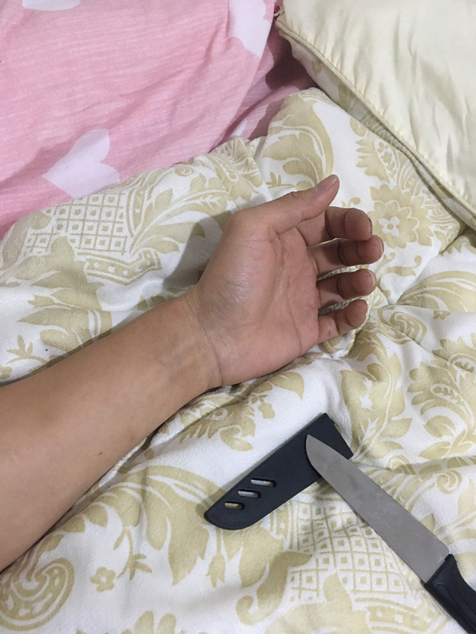 求大神p个,割腕自杀带血的图片