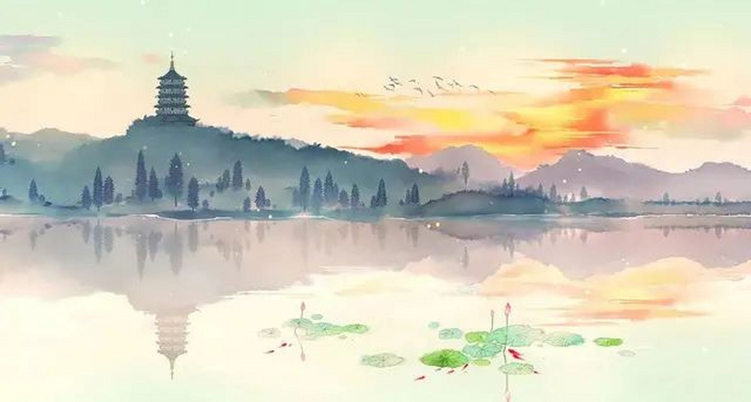 冰消绿渐南山,竹桥浅水成弯,举目飞鸿一点,当年茅店