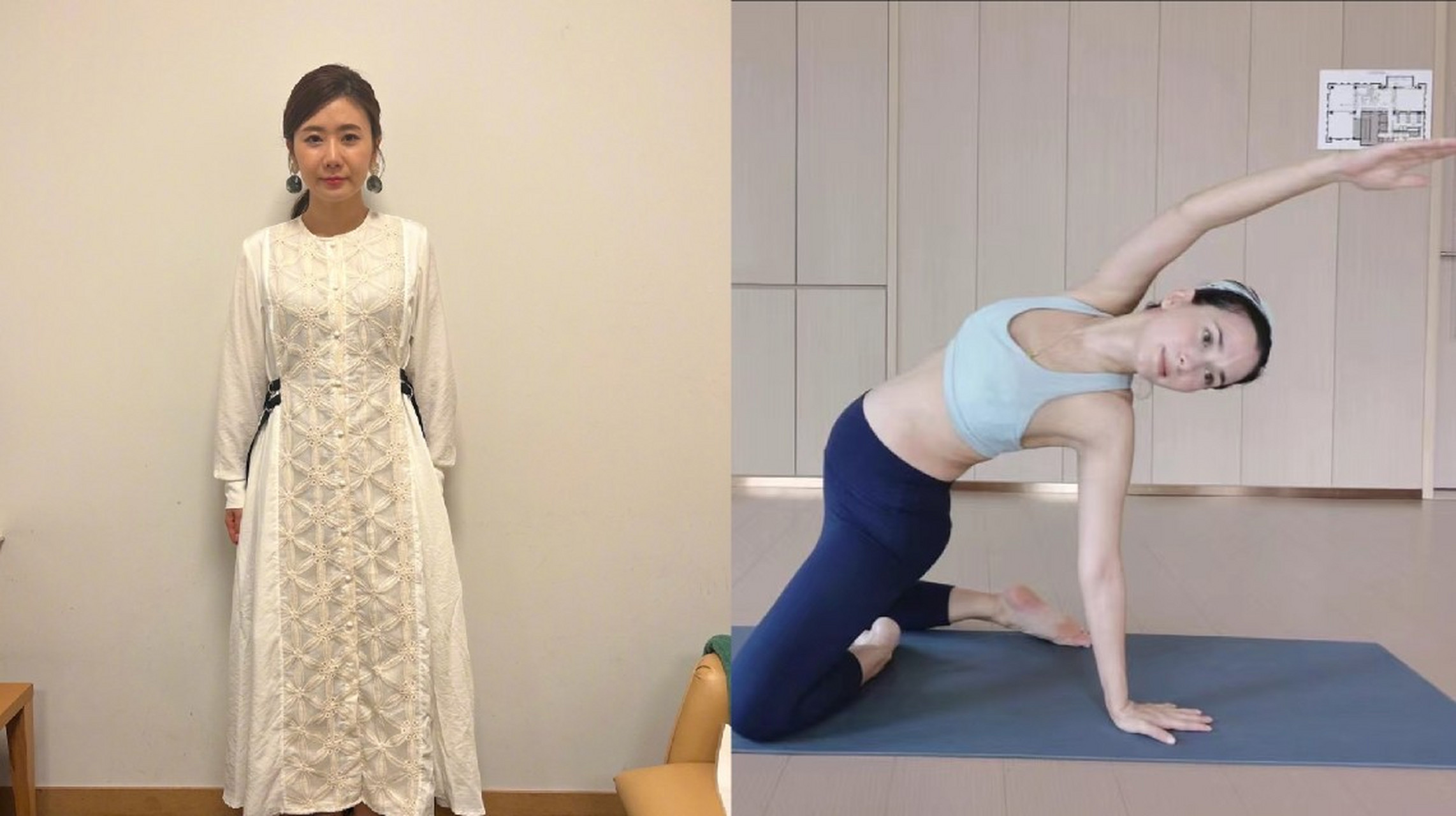 卢靖姗挺七个月孕肚练瑜伽 福原爱将回台湾看孩子