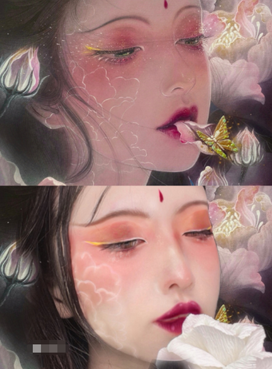 变美潮能力#画中人仿妆|温山软水万千,不及你眉