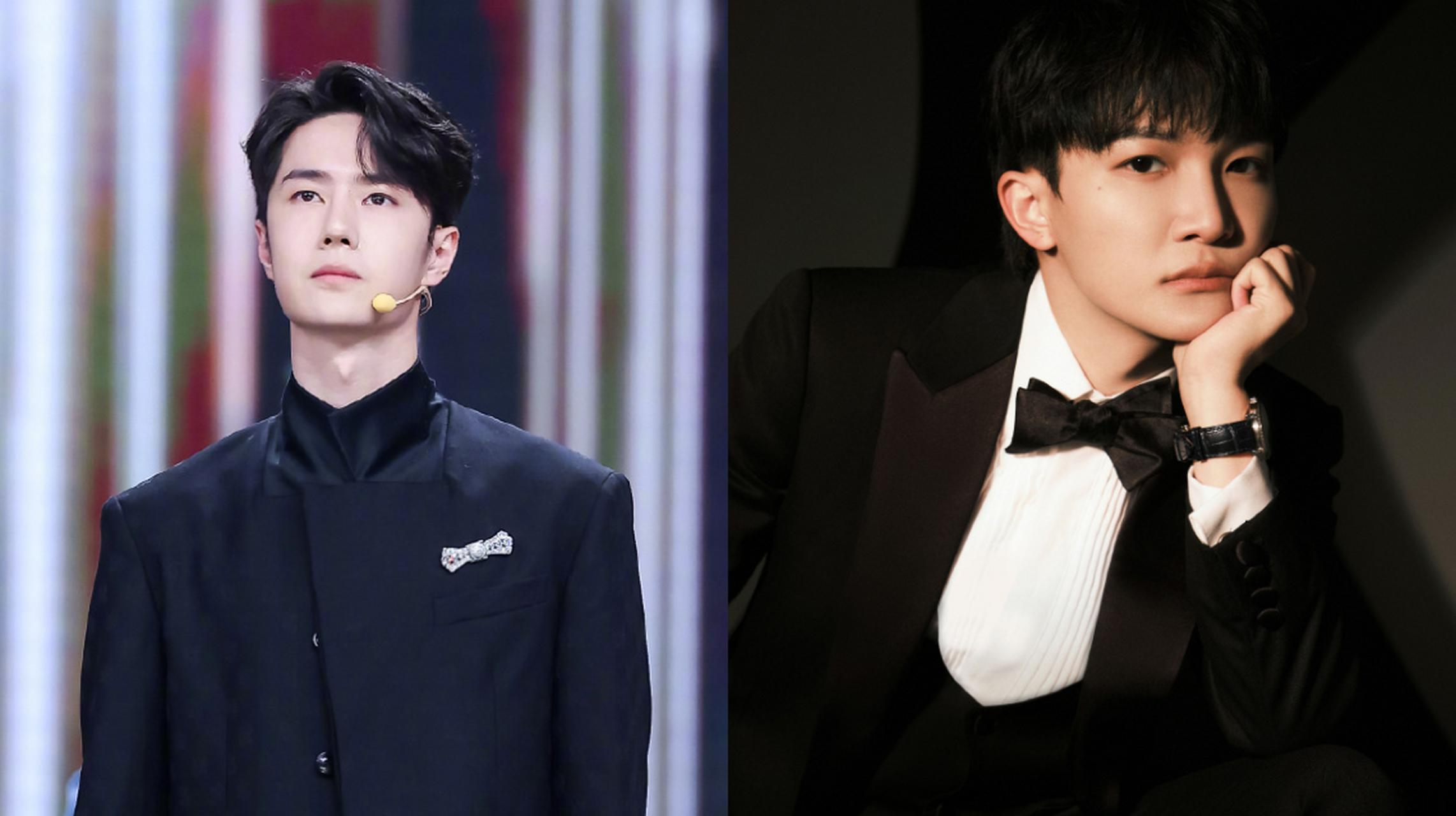 王一博裤子疑开裆 周深红毯插兜摆造型没找到口袋