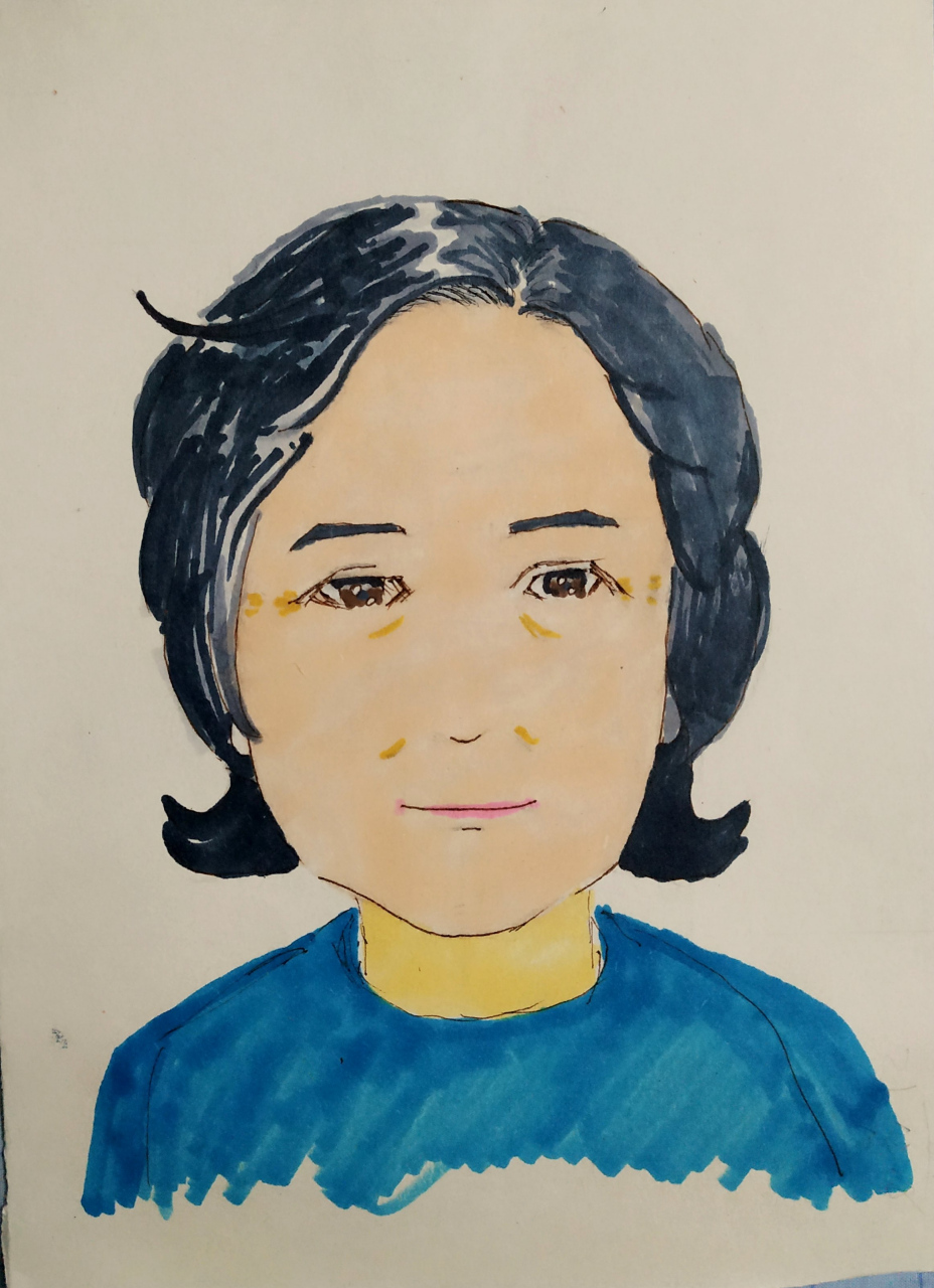 马克笔练习画老婆婆.[嘻嘻]