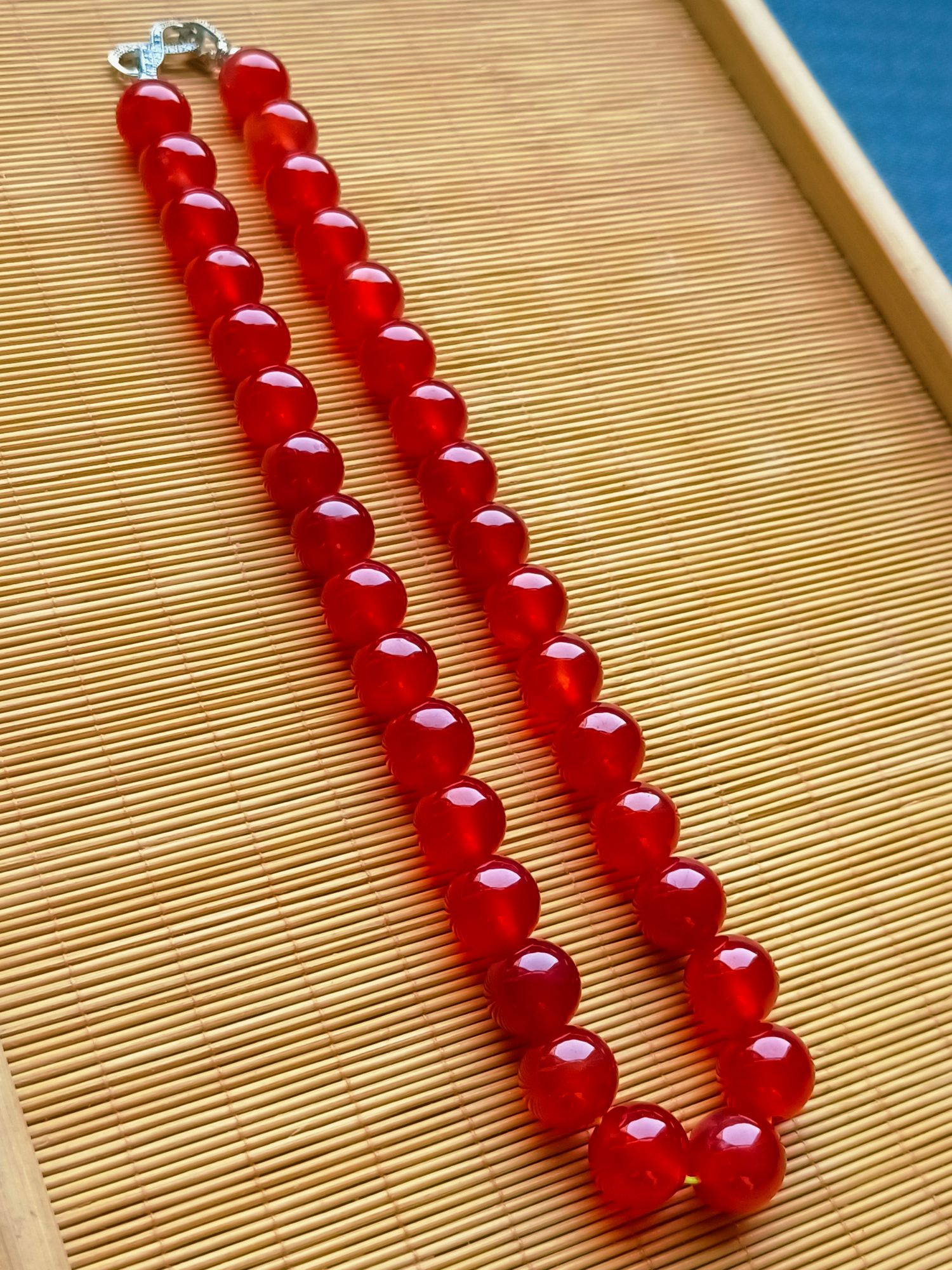 龙石种红翡翠项链三条