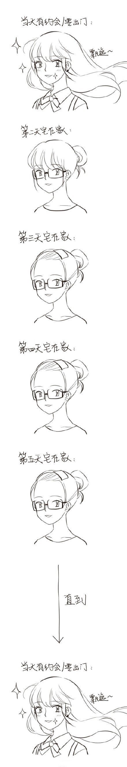 这是宅在家里的你吗? 画师:二木子布 #漫画