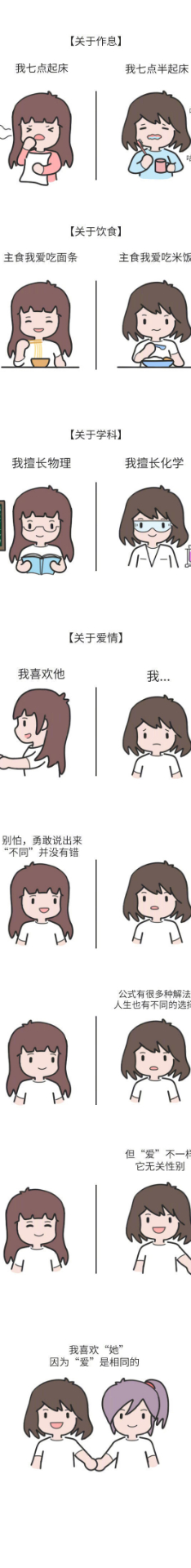 "恋爱,只要钟意就好,不分性别" 画师:相生栗子 #漫画