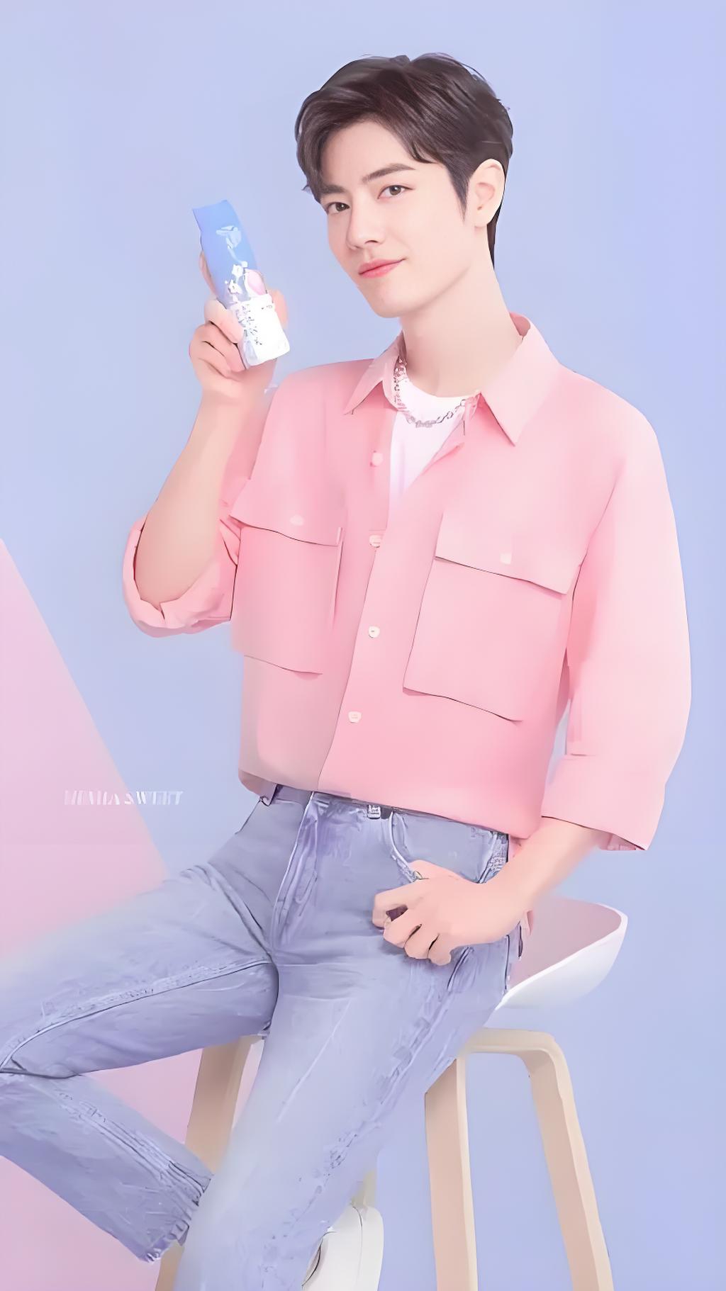 粉色水蜜桃,甜甜的#肖战