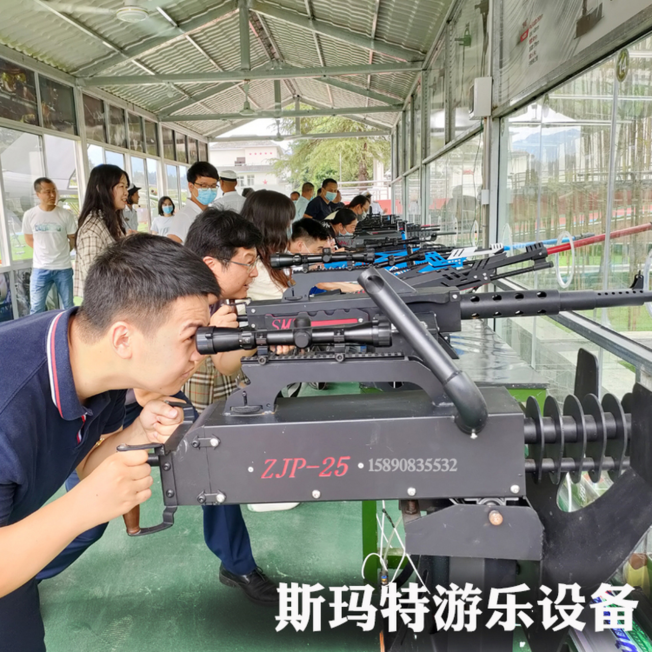 地摊儿童打靶游乐气炮枪公园摆摊射击打靶枪林弹雨气炮枪