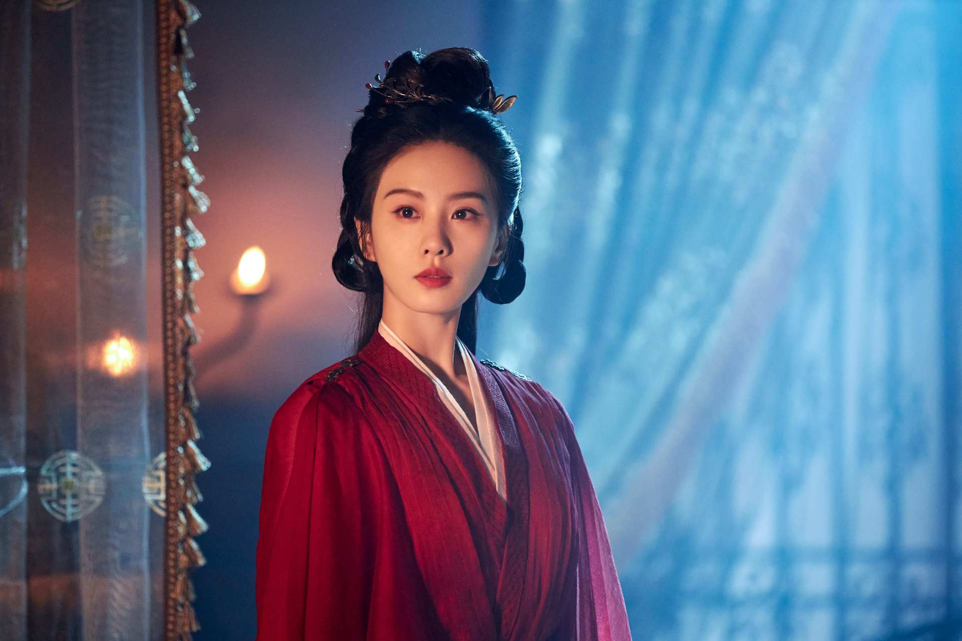 一抹红颜醉玲珑 97刘诗诗醉玲珑造型,穿越千年的一抹红颜97  95