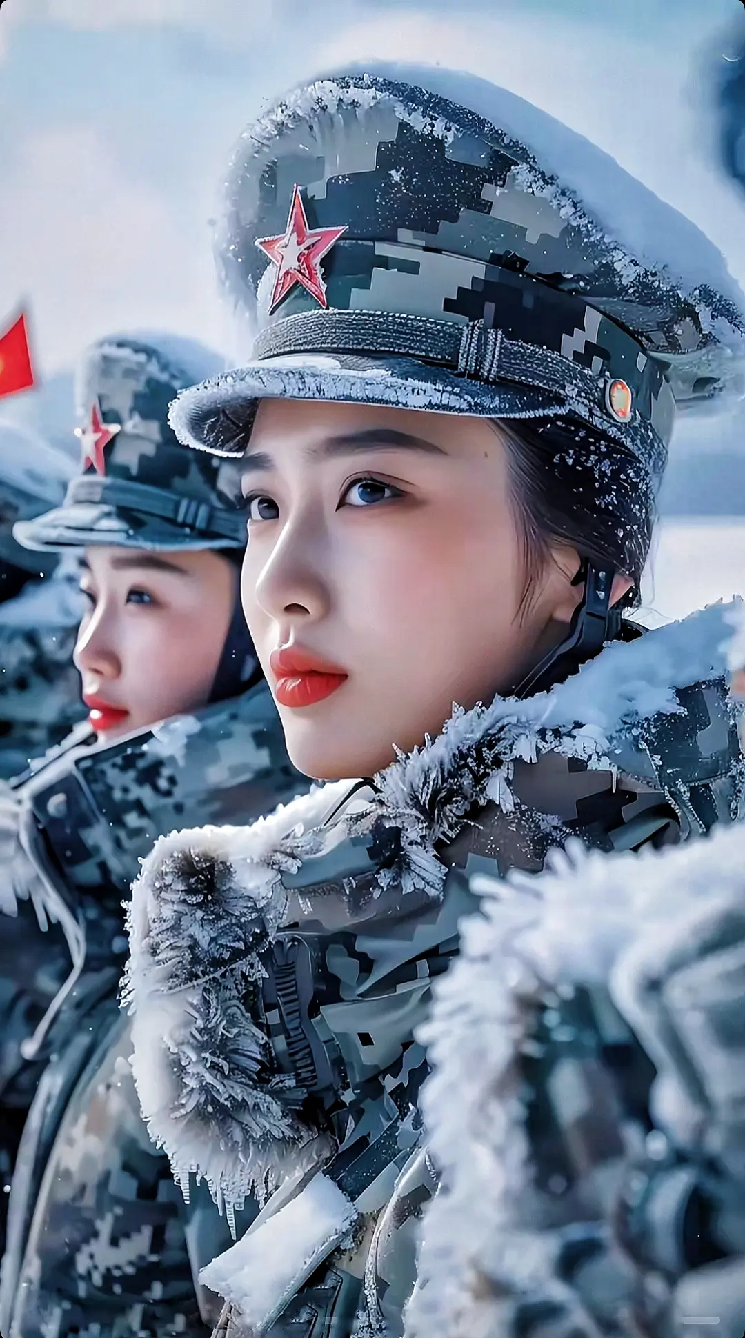 帽子上有红五星却不是八一军徽,大家猜猜是哪国女兵?