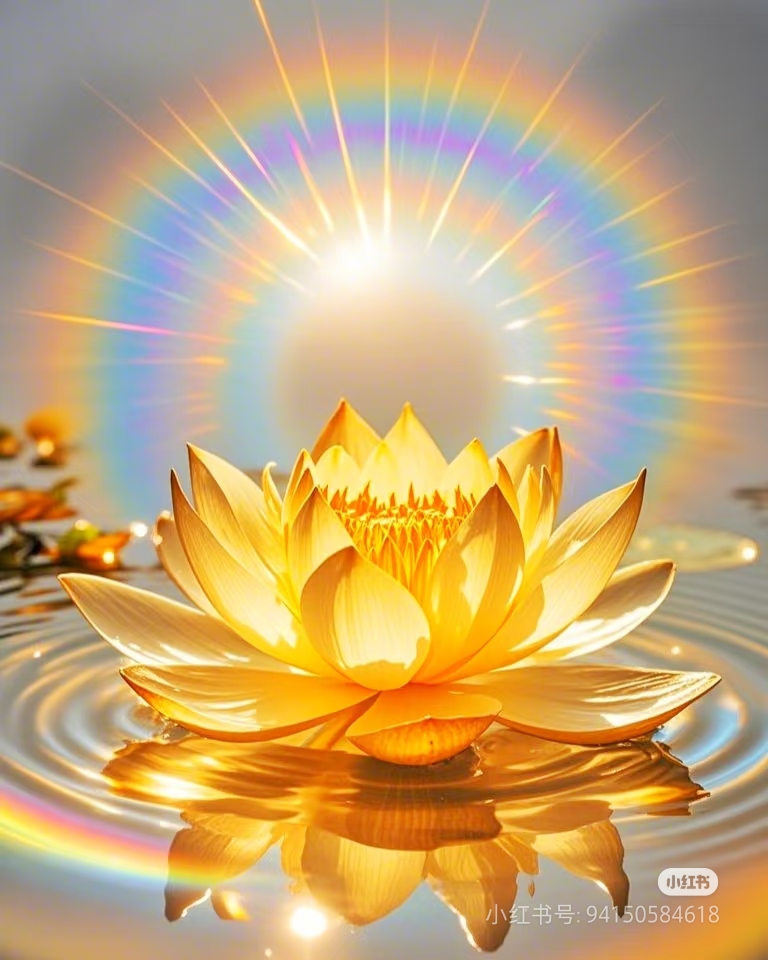 晨光初绽时,那抹金色便在水雾中苏