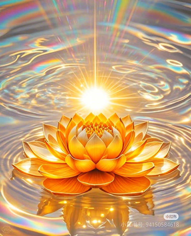 晨光初绽时,那抹金色便在水雾中苏