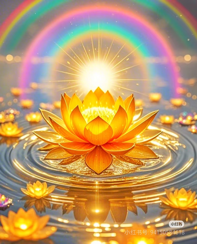 晨光初绽时,那抹金色便在水雾中苏