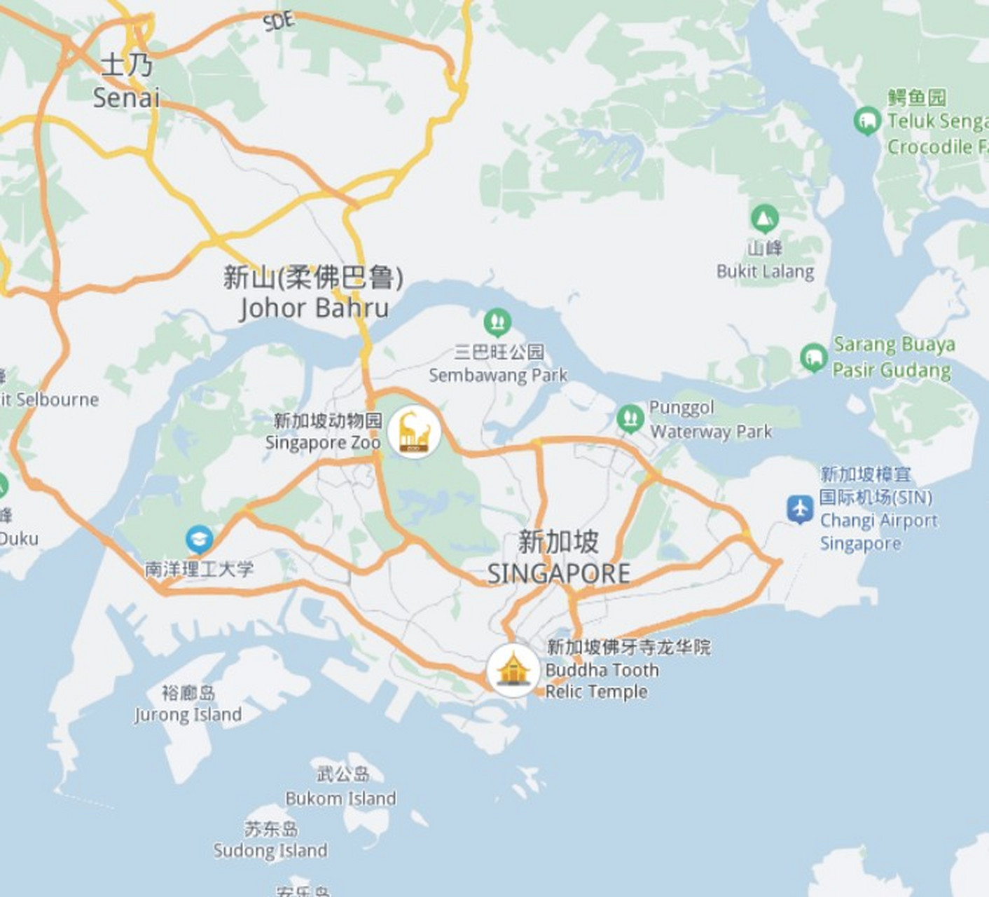 地理# 马来西亚新山市与新加坡一水之隔,之间的柔佛海峡最窄处600