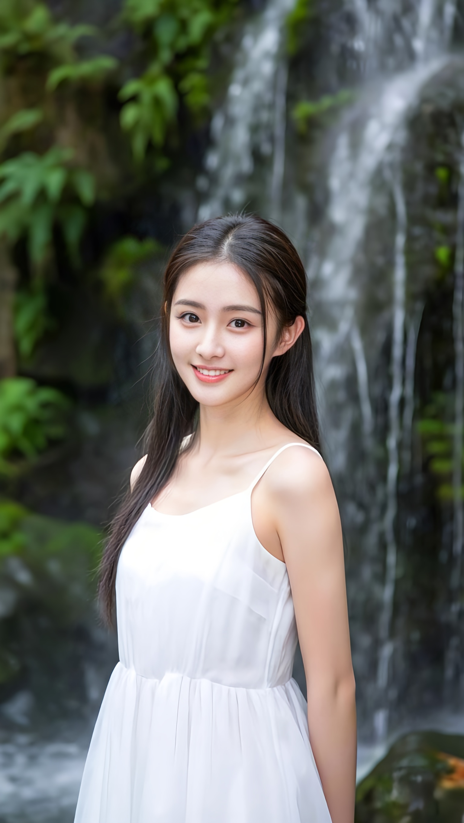 热点引擎计划# #美女#华北水利水电大学校花美女微笑照片 清新清新