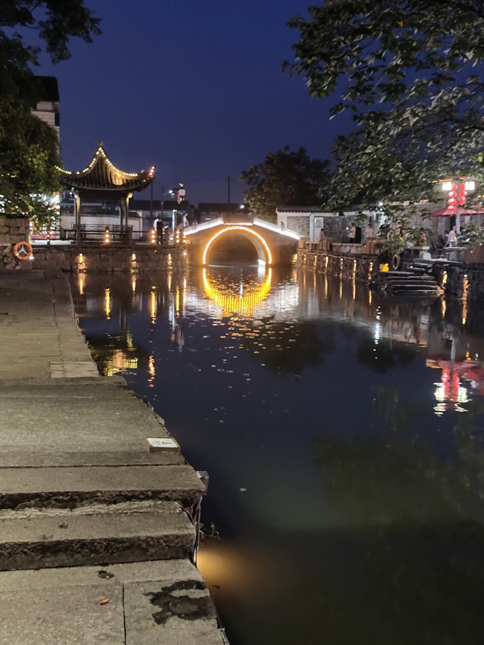 夜游慈溪鸣鹤古镇