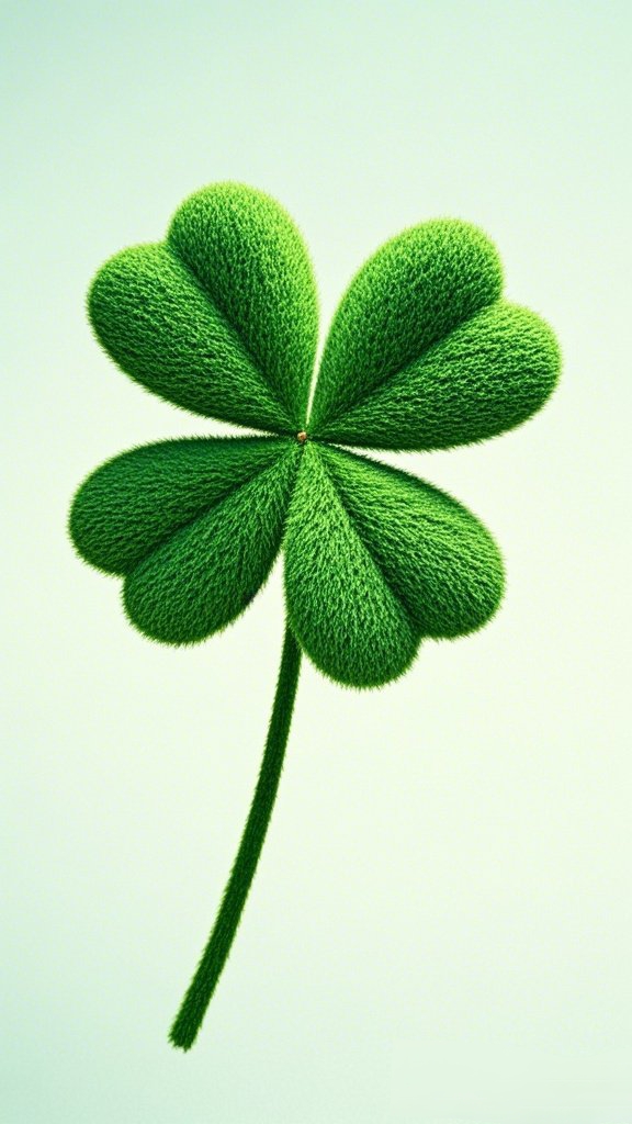 这四叶草看起来要爆棚好运了!