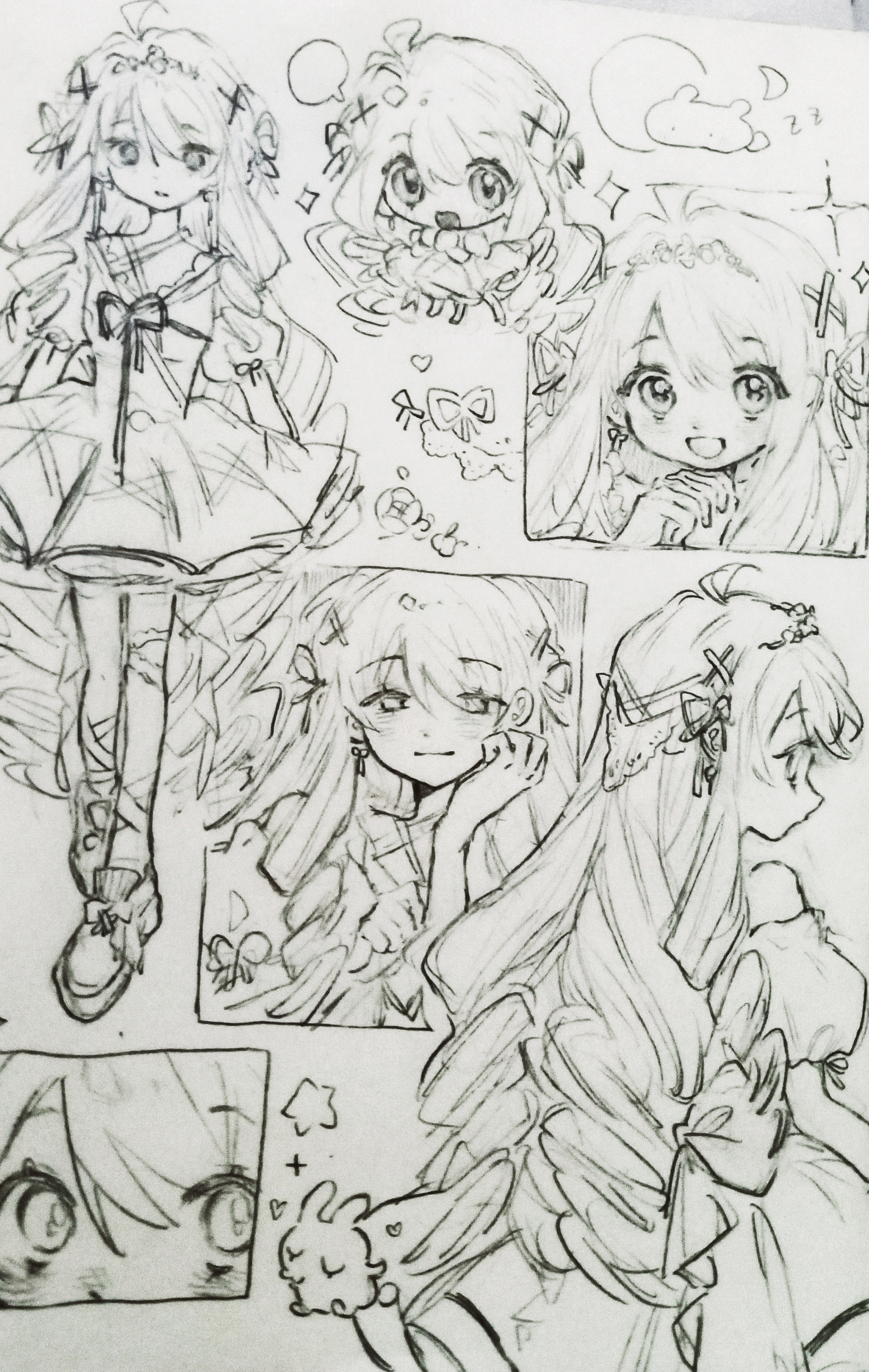 发一些学校里丑丑的乱画 希望大家不要嫌弃太潦草 文