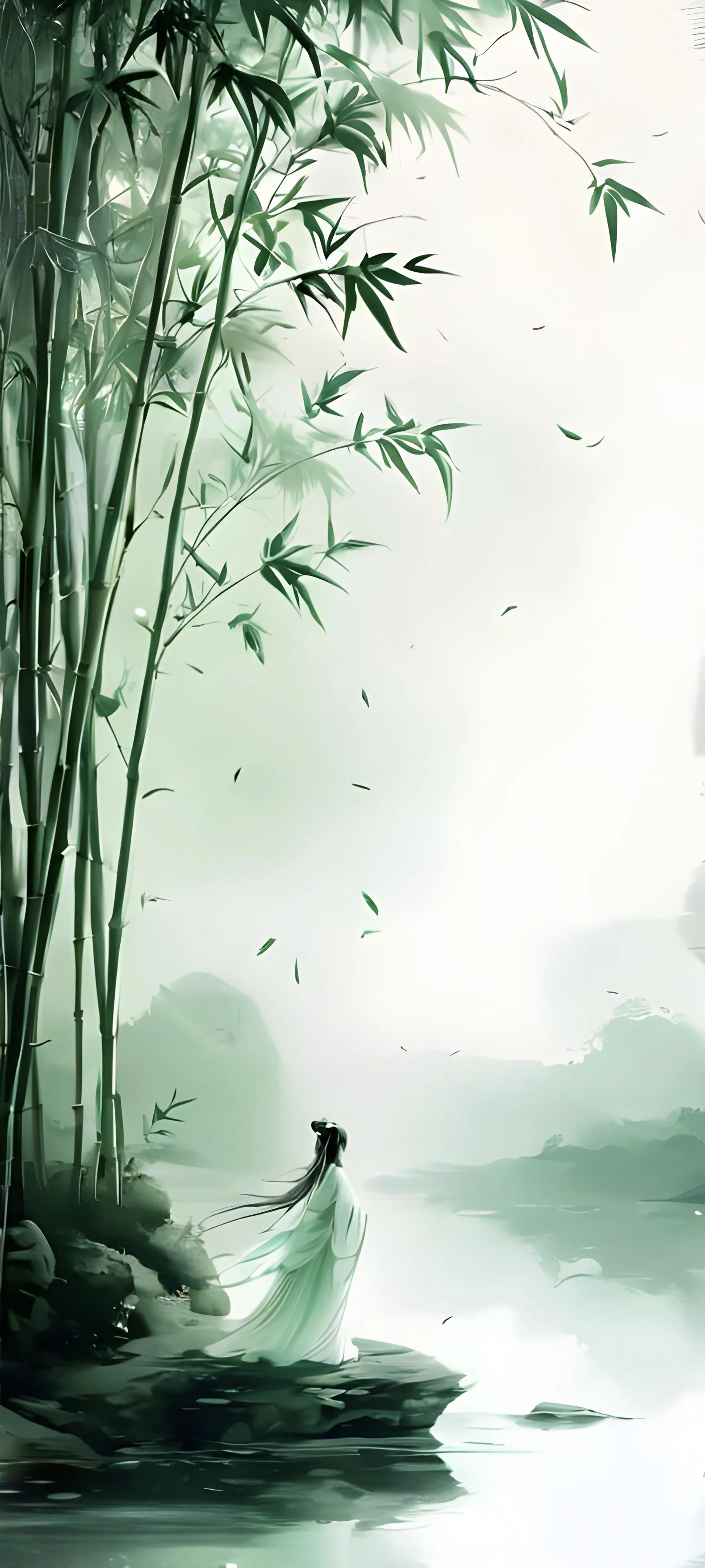 《青竹瑶芳》 青竹枝枝秀,瑶芳朵朵妍