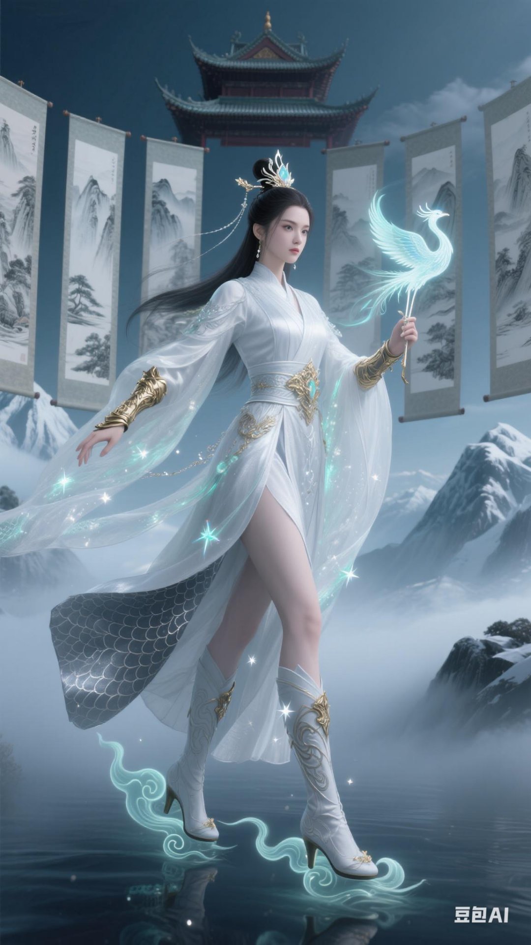 古装白丝袜修仙古风写实御姐魔鬼身材全身照图片女青衣修仙女3d图片