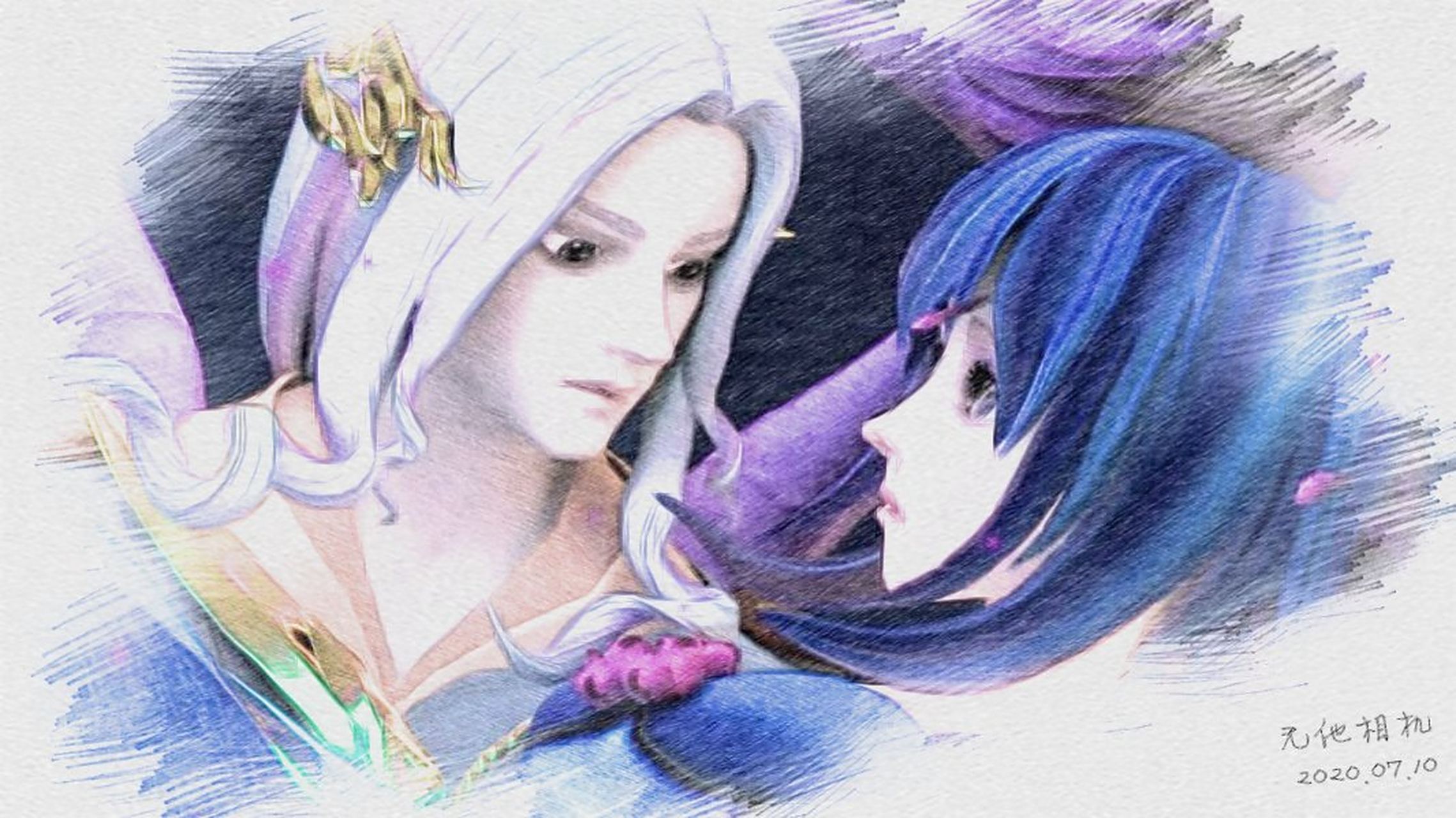 明思cp的彩铅画和素描画好看吗?