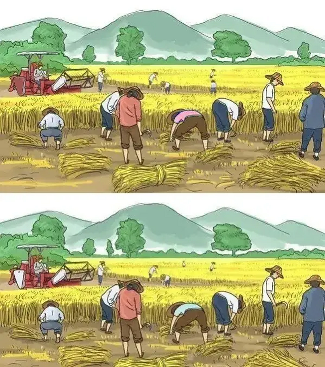 高难度找不同,找到6处你就是眼力高手!