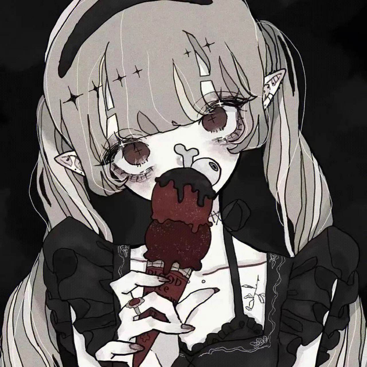 暗黑系女生动漫头像#二次元专属交流地