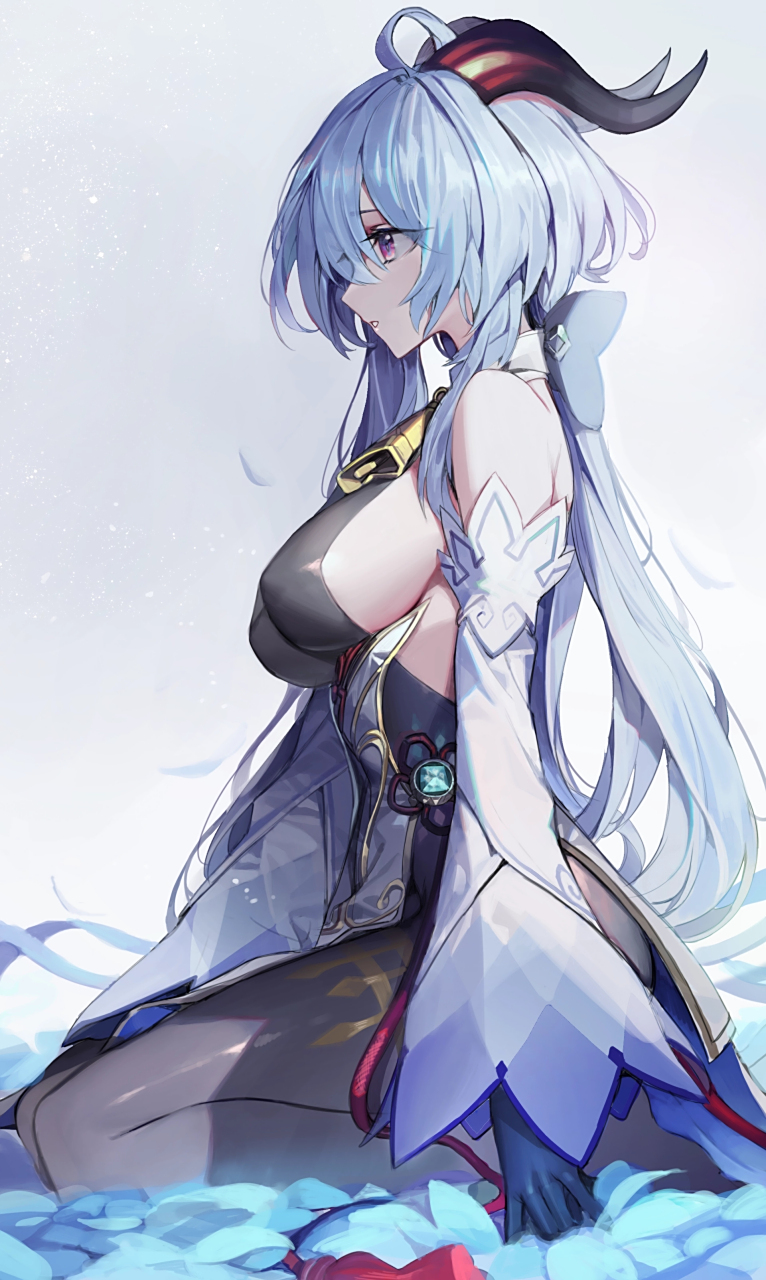 椰羊侧坐(漏)#二次元美图# #原神