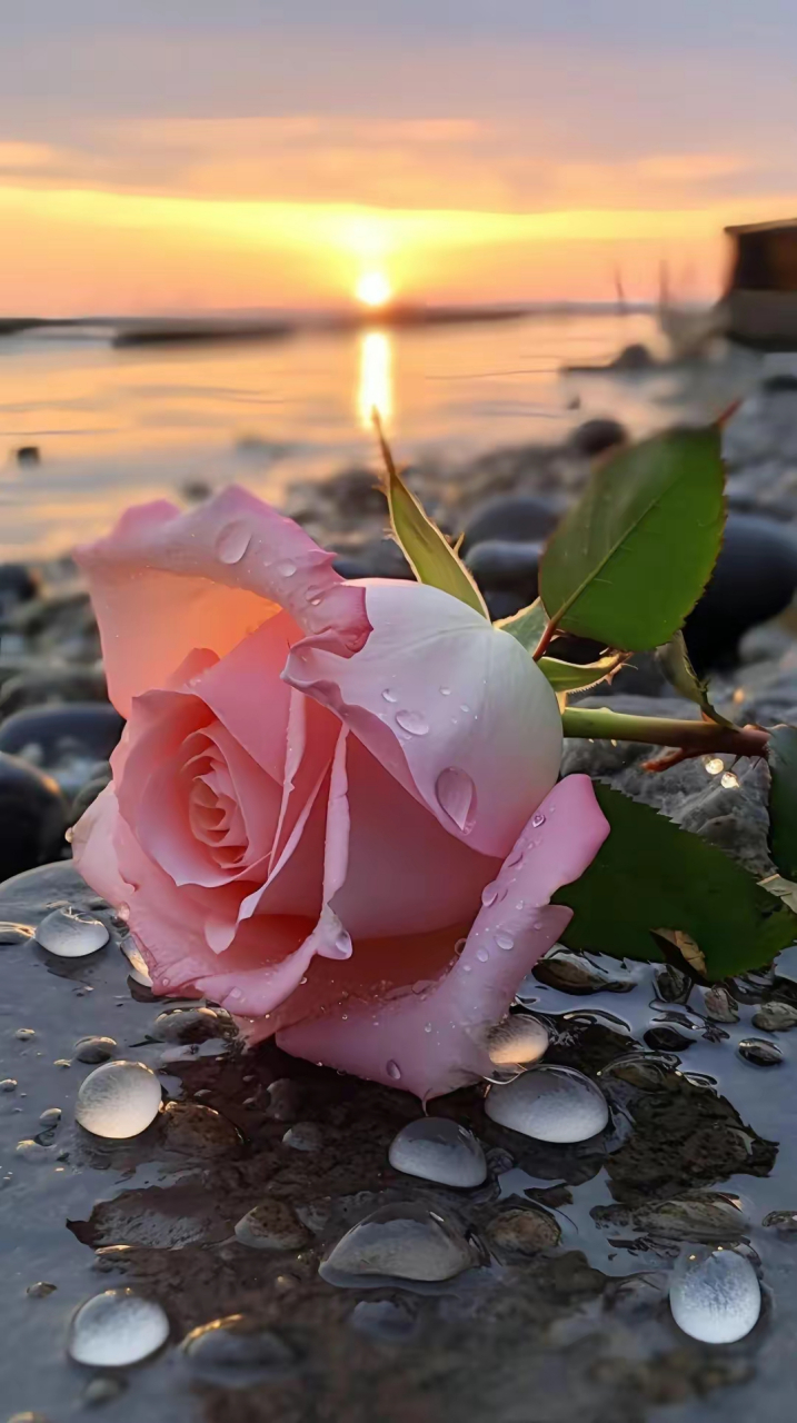 90039003夕阳下的玫瑰花