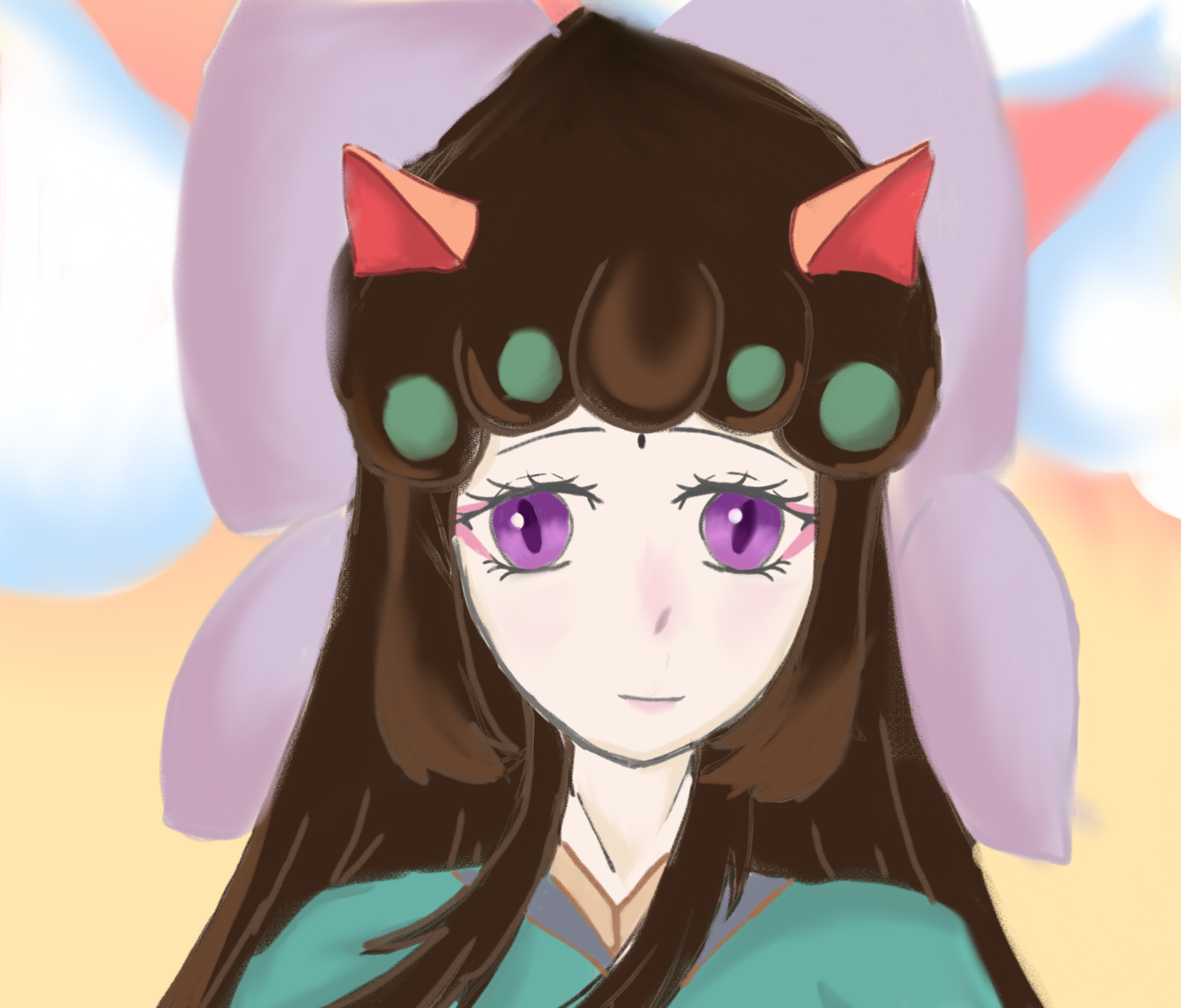 自己画的京剧猫小青呀.