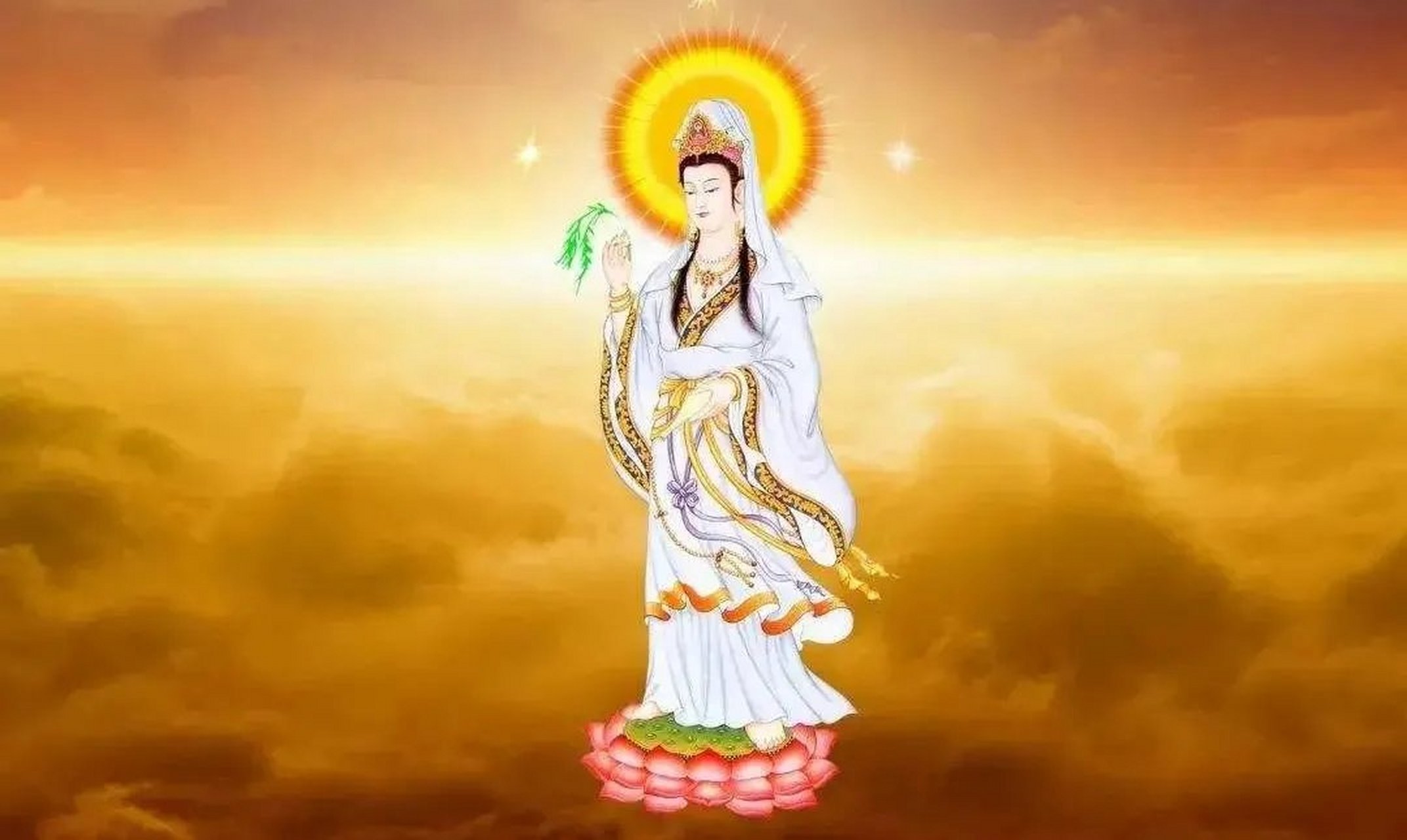 常念恭敬观世音菩萨消灾降福#  观世音菩萨现在娑婆世界,同时也在