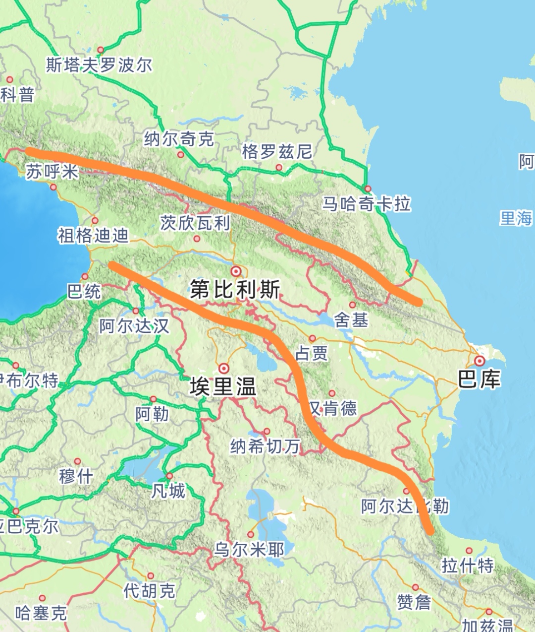 地峡,黑海和地中海之间是土耳其海峡,波斯湾出口也有海峡,为啥里海没