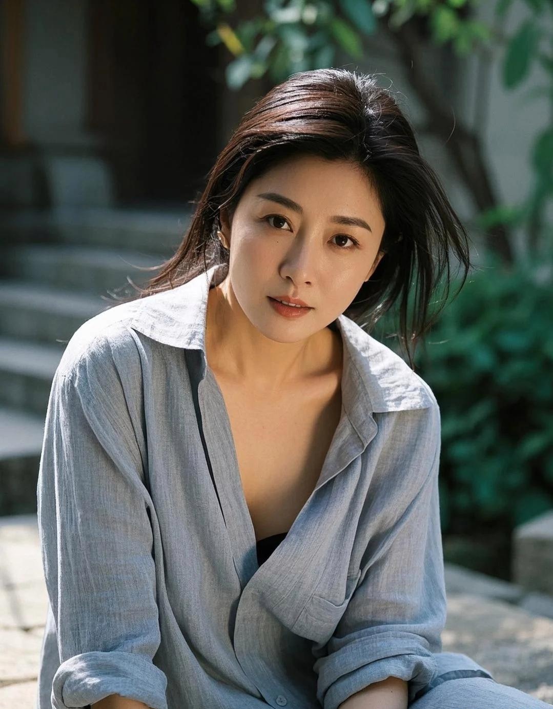 微风轻挽发丝,如时光的手, 悄然勾勒出温柔的样子