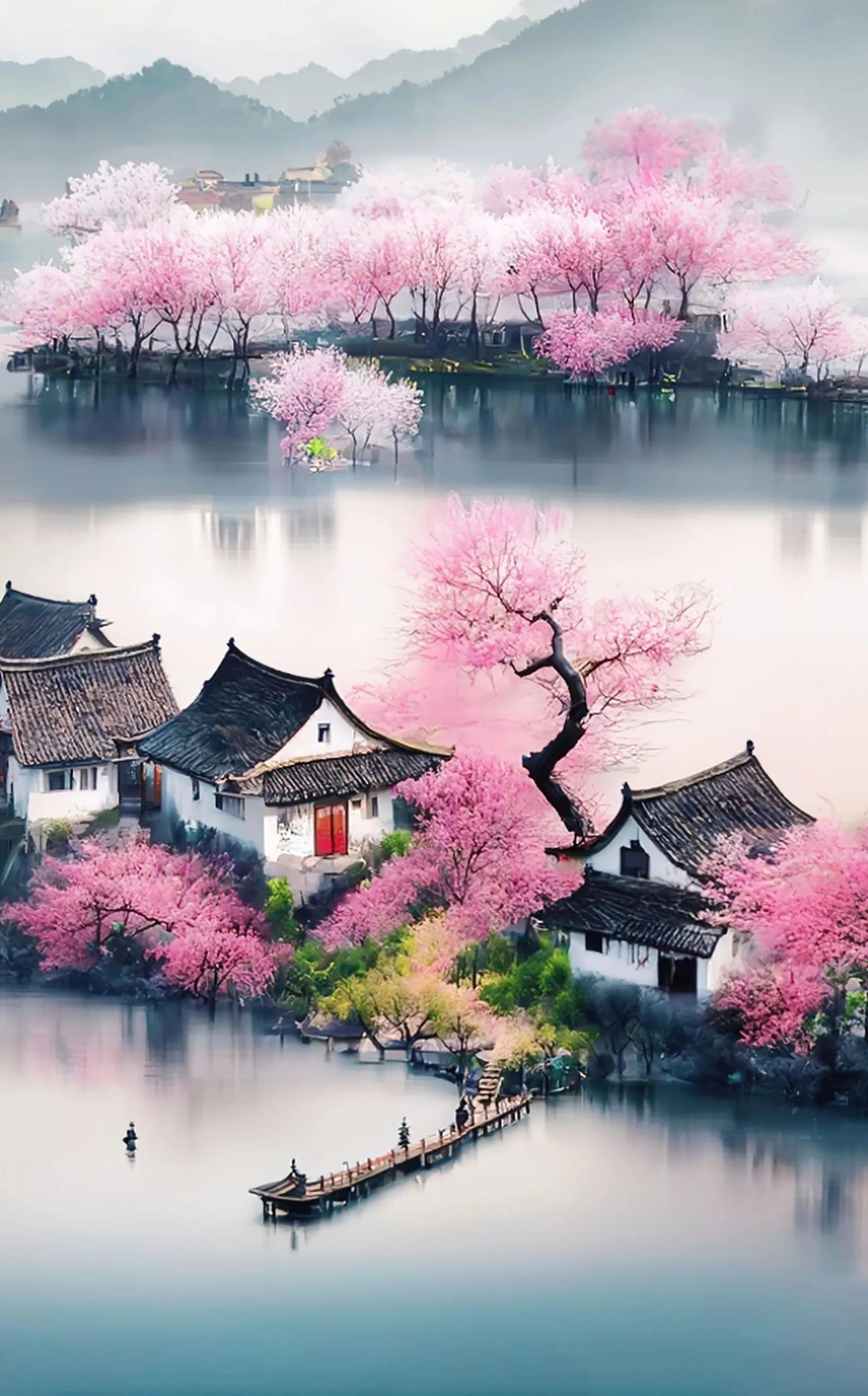 身体感受到万物的气息,花香和温柔,"江南春色",迎接生机勃勃的春天吧!