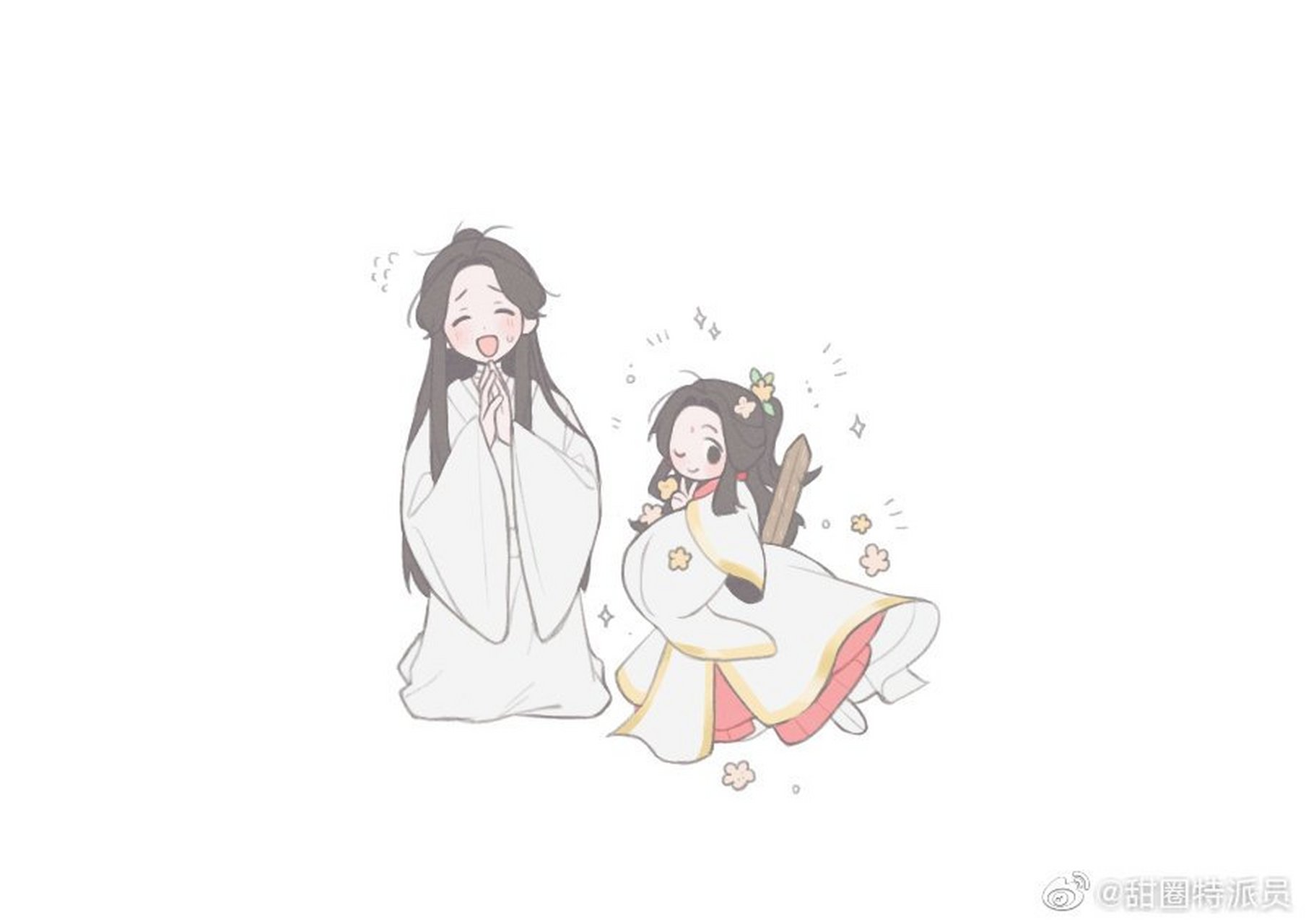 《天官赐福》假如花城和谢怜,回到了他们小时候.