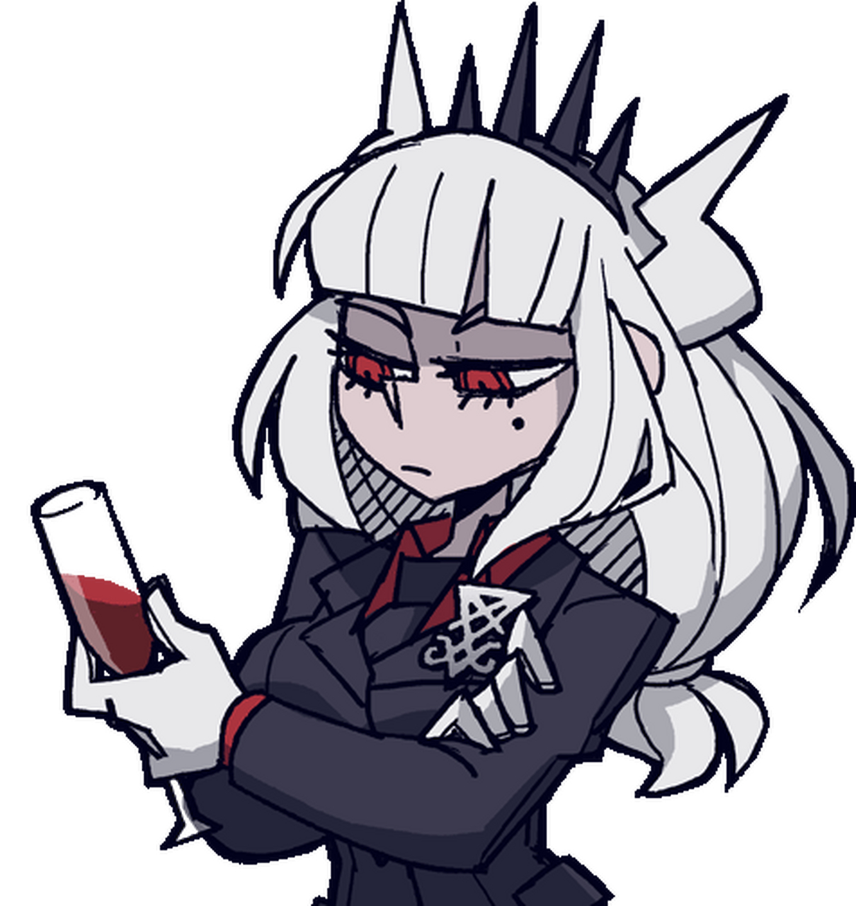 地狱女王路西法[喵喵] #绘画#  出自游戏-地狱把妹王