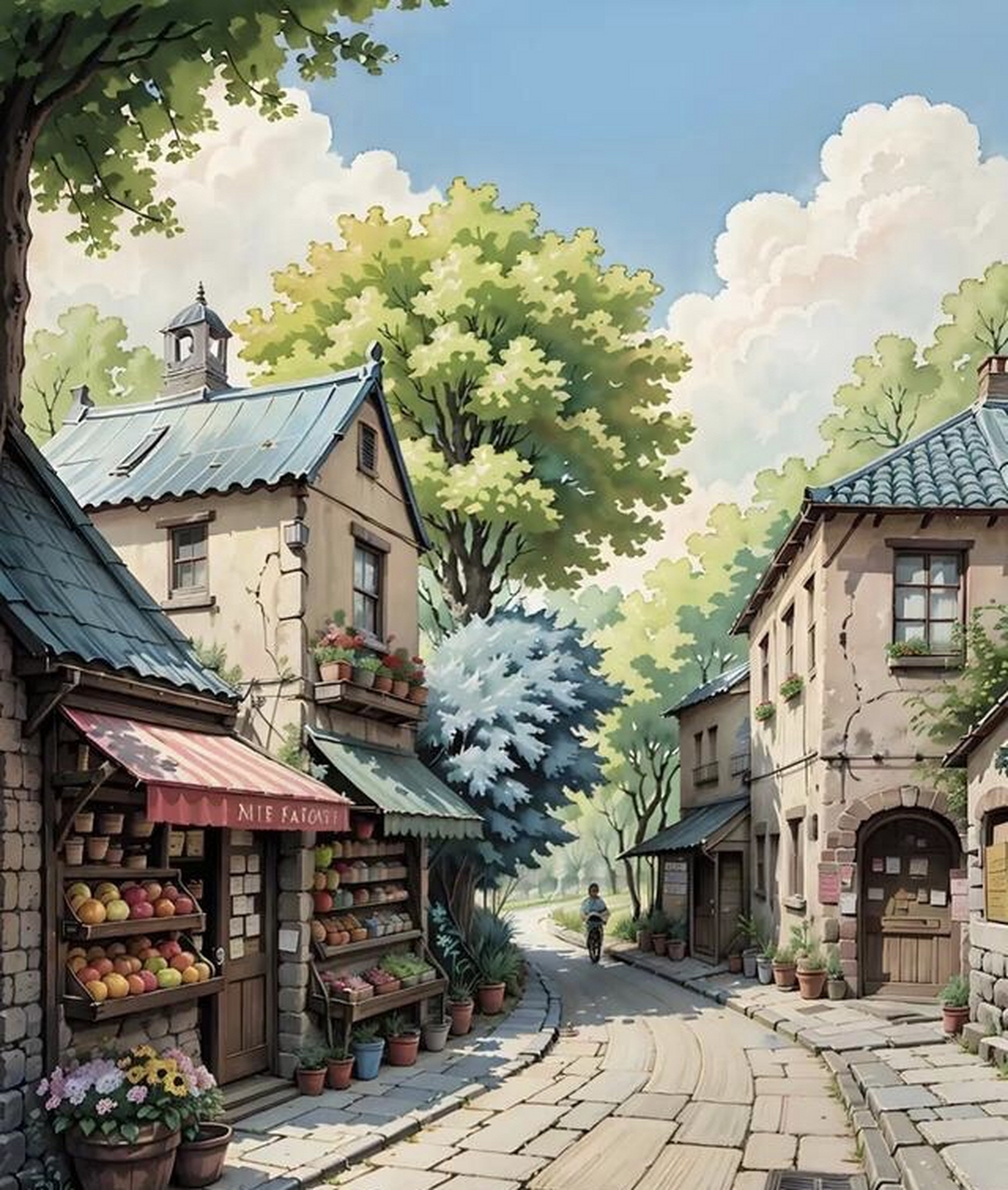 在80年代,这种街道,水果档位随处可见,目前已经很少了,怀念以前年代.