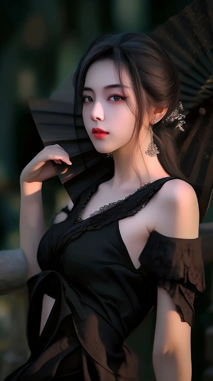 黑色系女神头像壁纸[心]