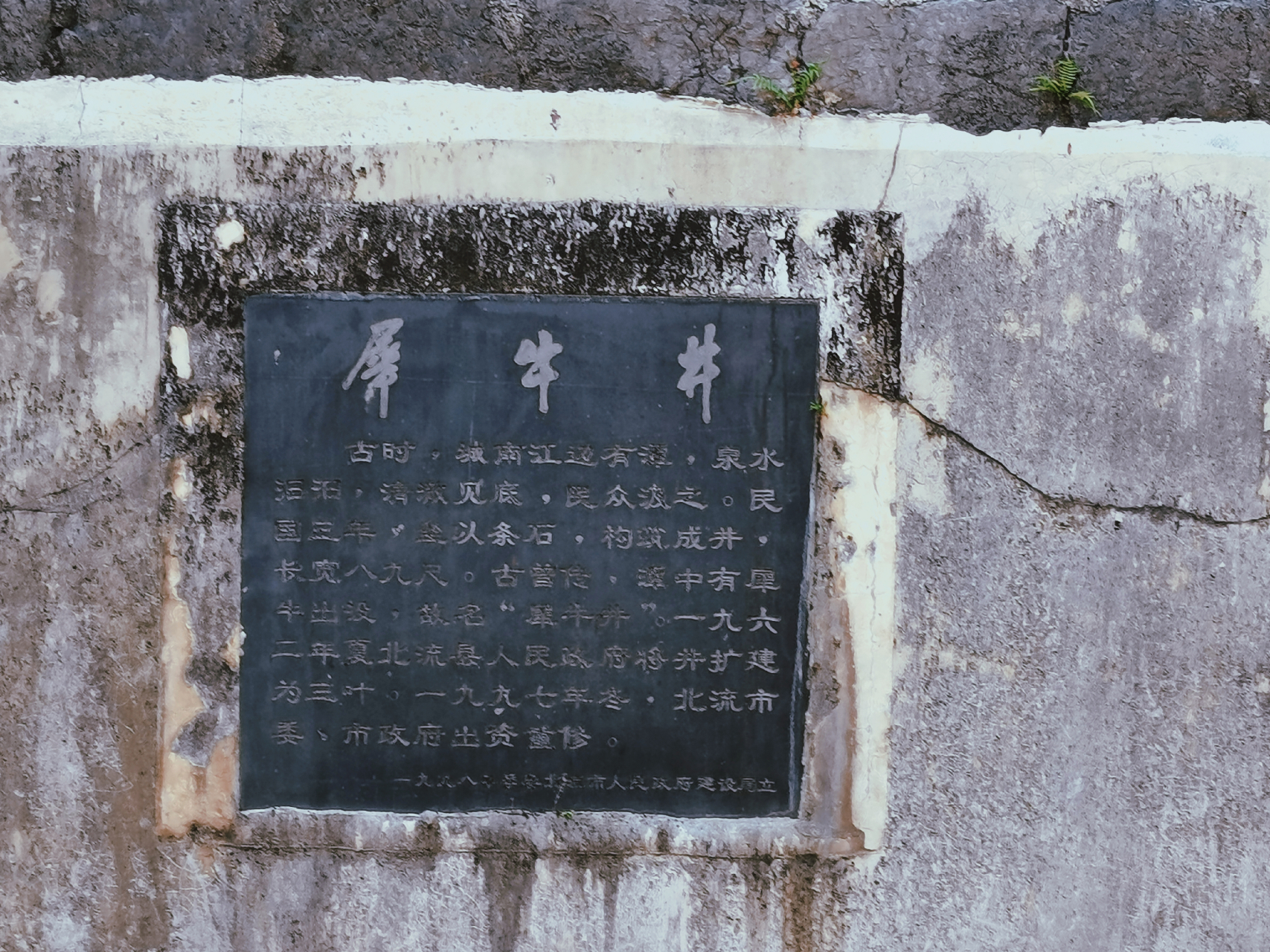 广西北流圭江边的美景:犀牛井,得月亭,景苏楼,老榕树.