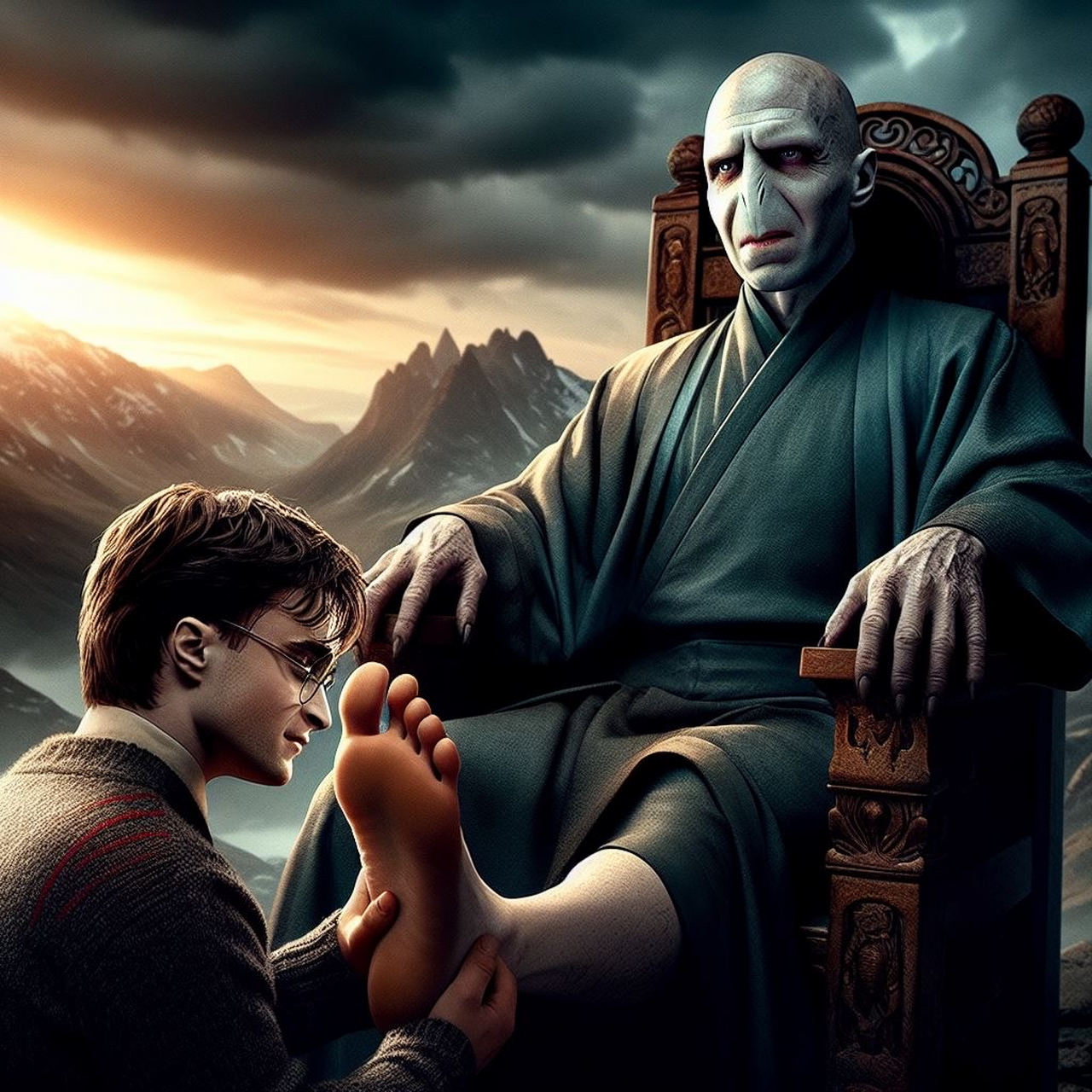 哈利·波特给伏地魔大人捏脚