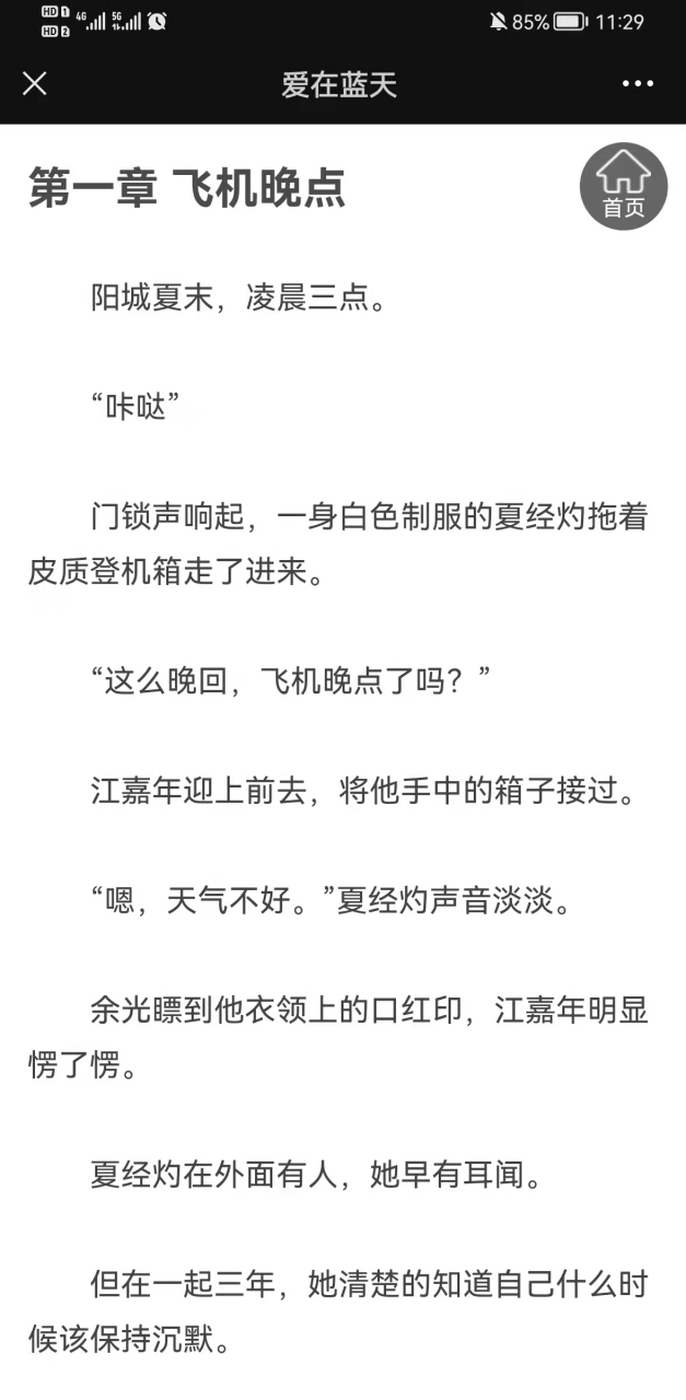 【完整小说】《爱在蓝天/夏经灼江嘉年》又名《夏经灼江嘉年/顾左》夏