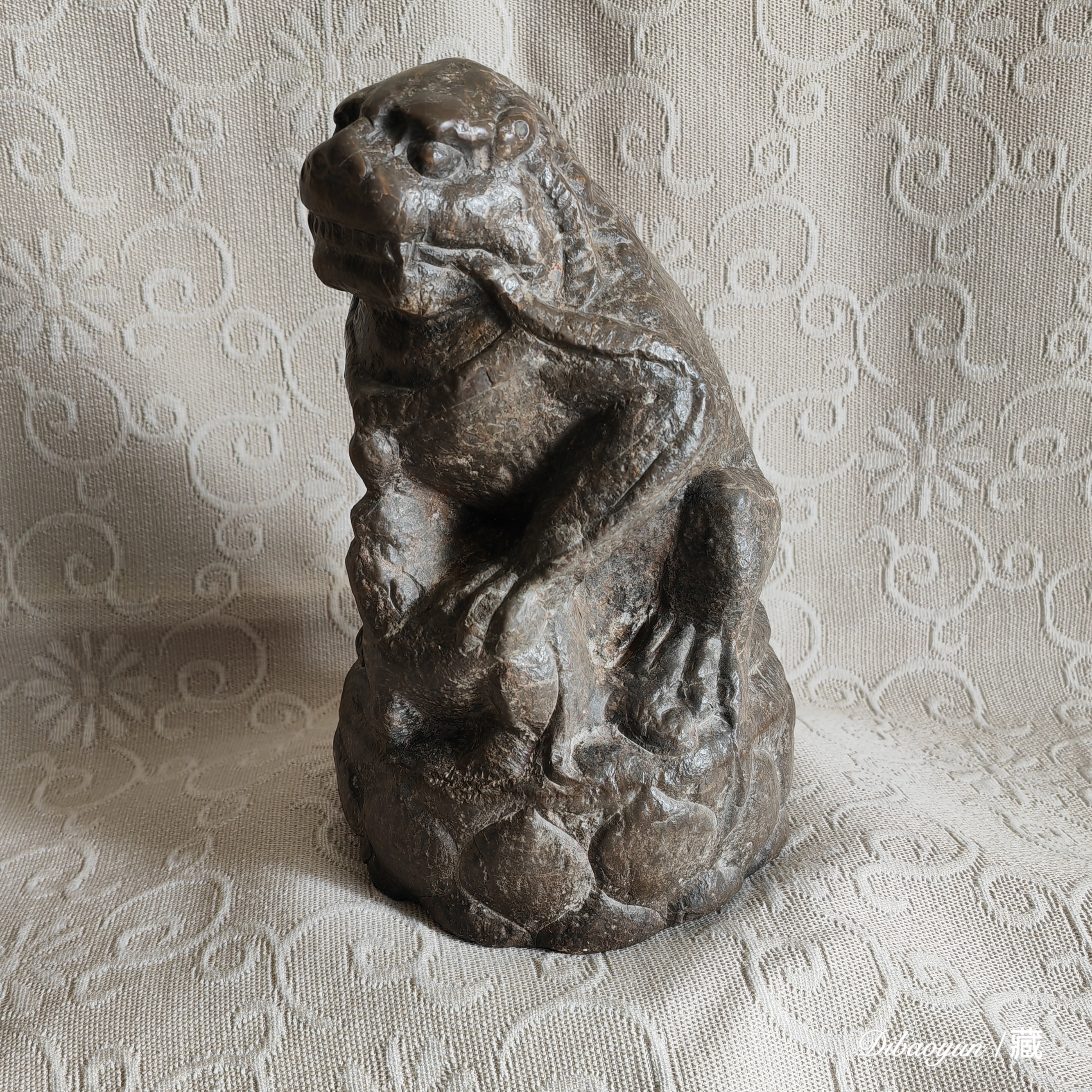 6cm.dibaoyun/藏 【明代早期石雕狮子】文房案头摆件驱邪镇宅之物.