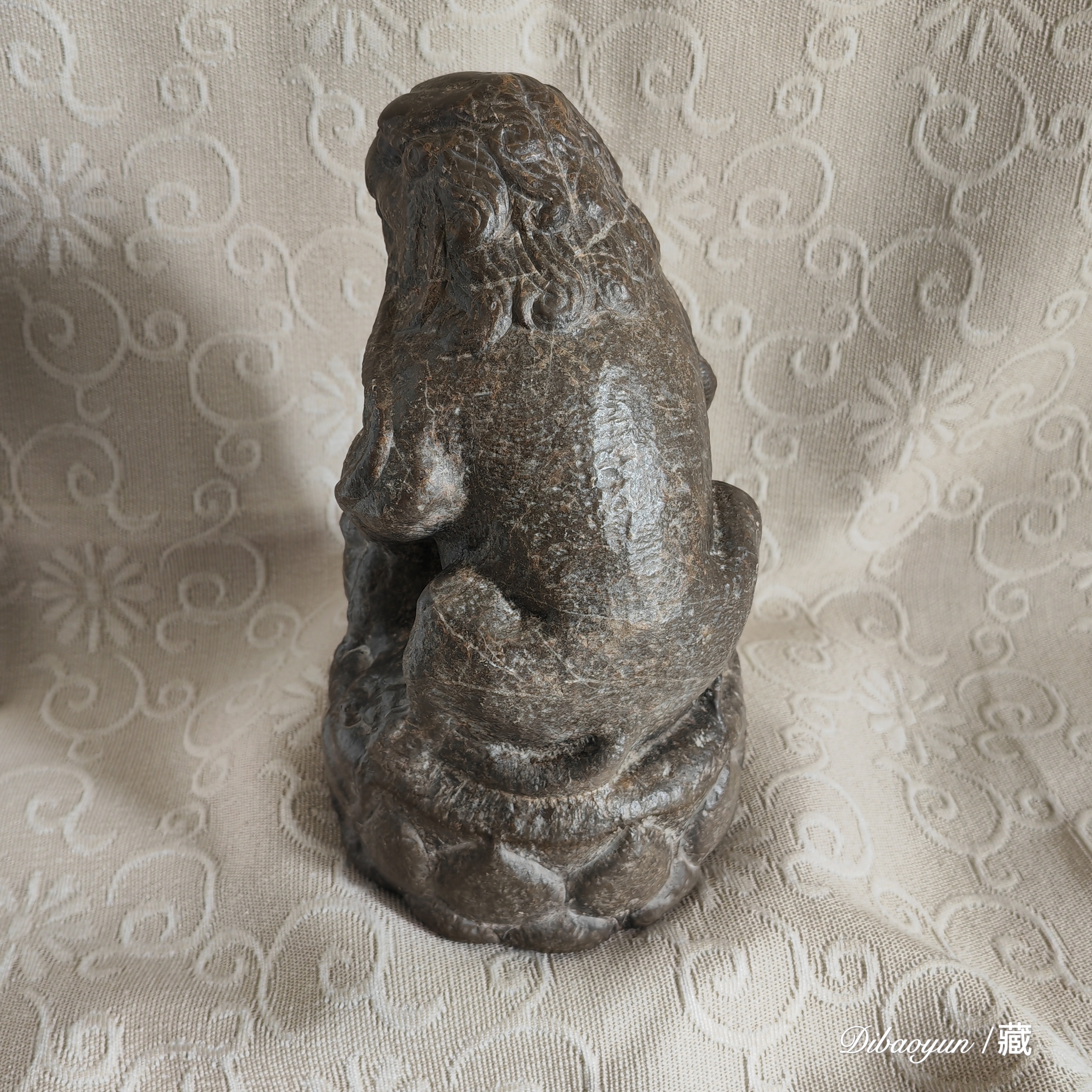 6cm.dibaoyun/藏 【明代早期石雕狮子】文房案头摆件驱邪镇宅之物.