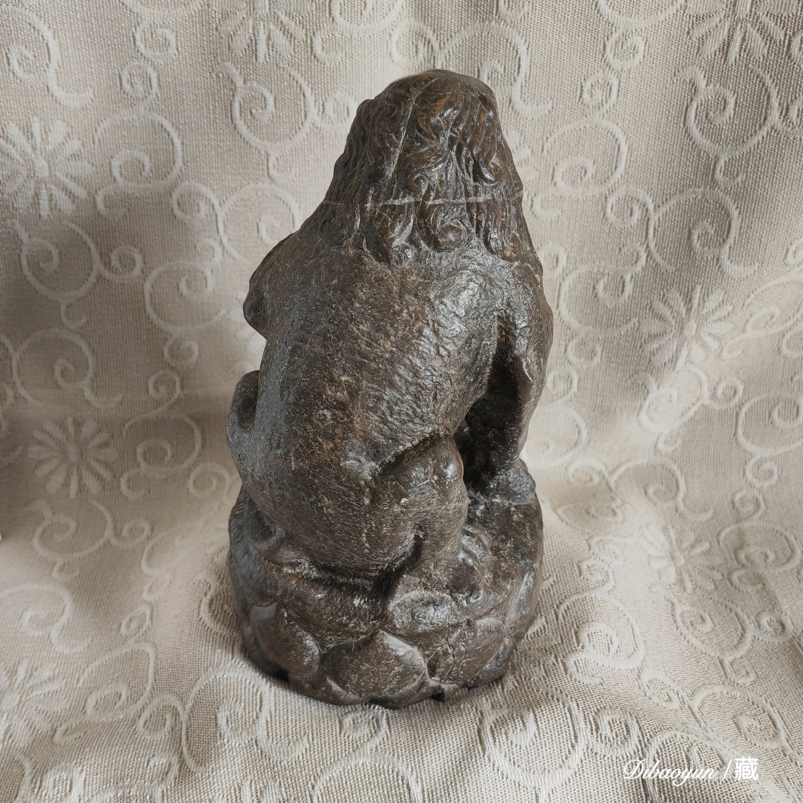 6cm.dibaoyun/藏 【明代早期石雕狮子】文房案头摆件驱邪镇宅之物.