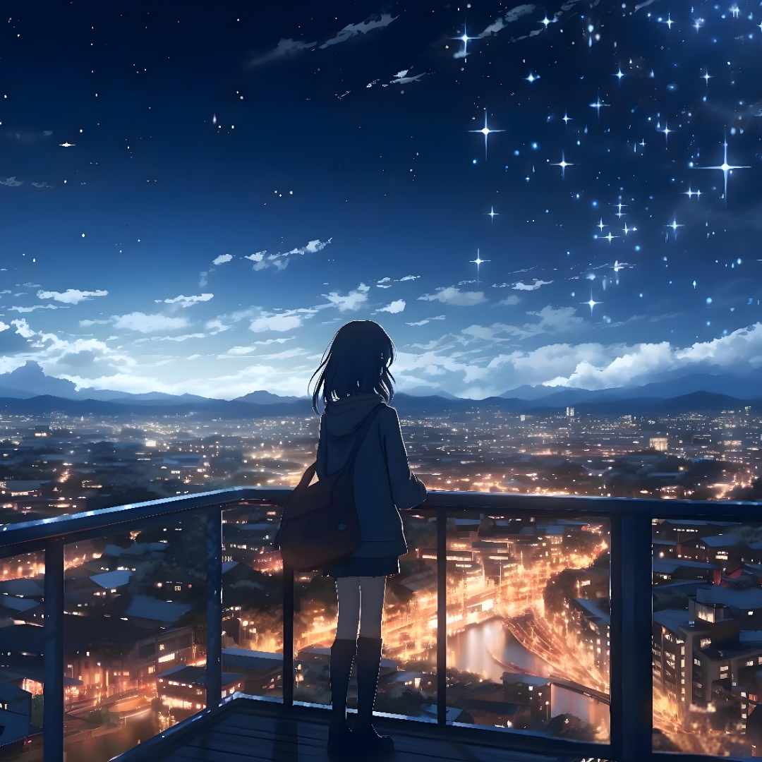 感受女生背影夜景图片城市夜景头像女生背影夜景头像qq头像女生背影