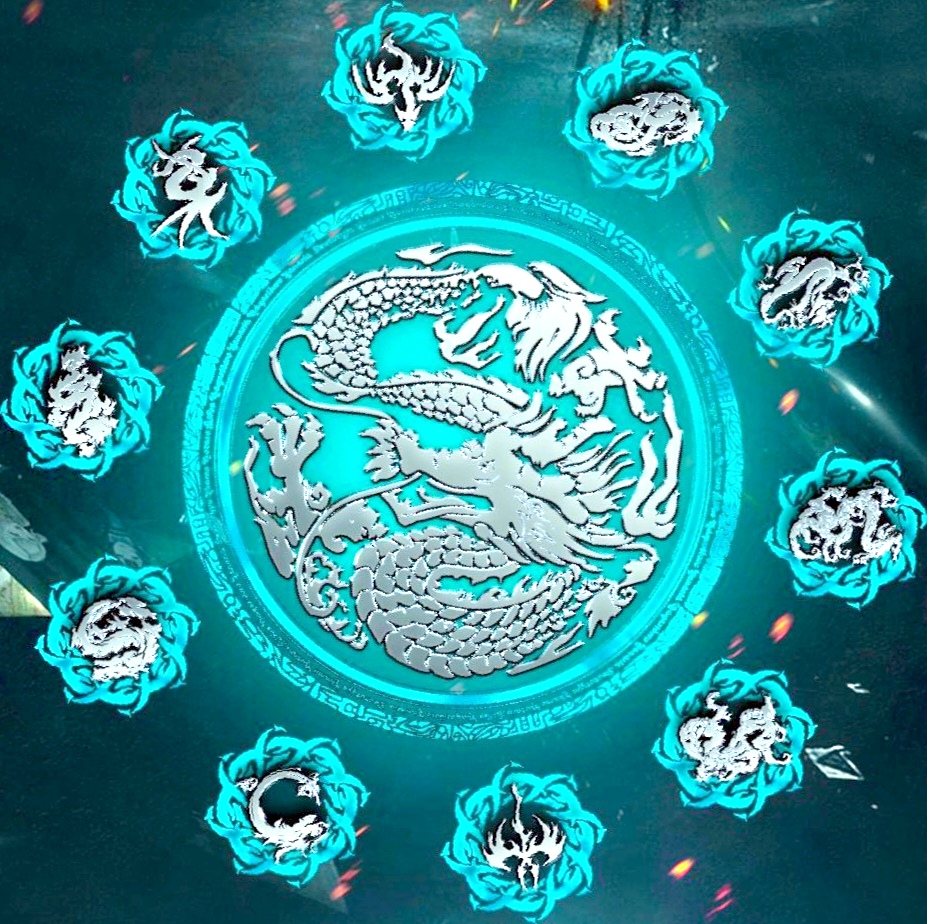 傲世九天团徽天地玄黄八星龙八仙过海八仙代表性标志冰碧帝皇蝎图腾
