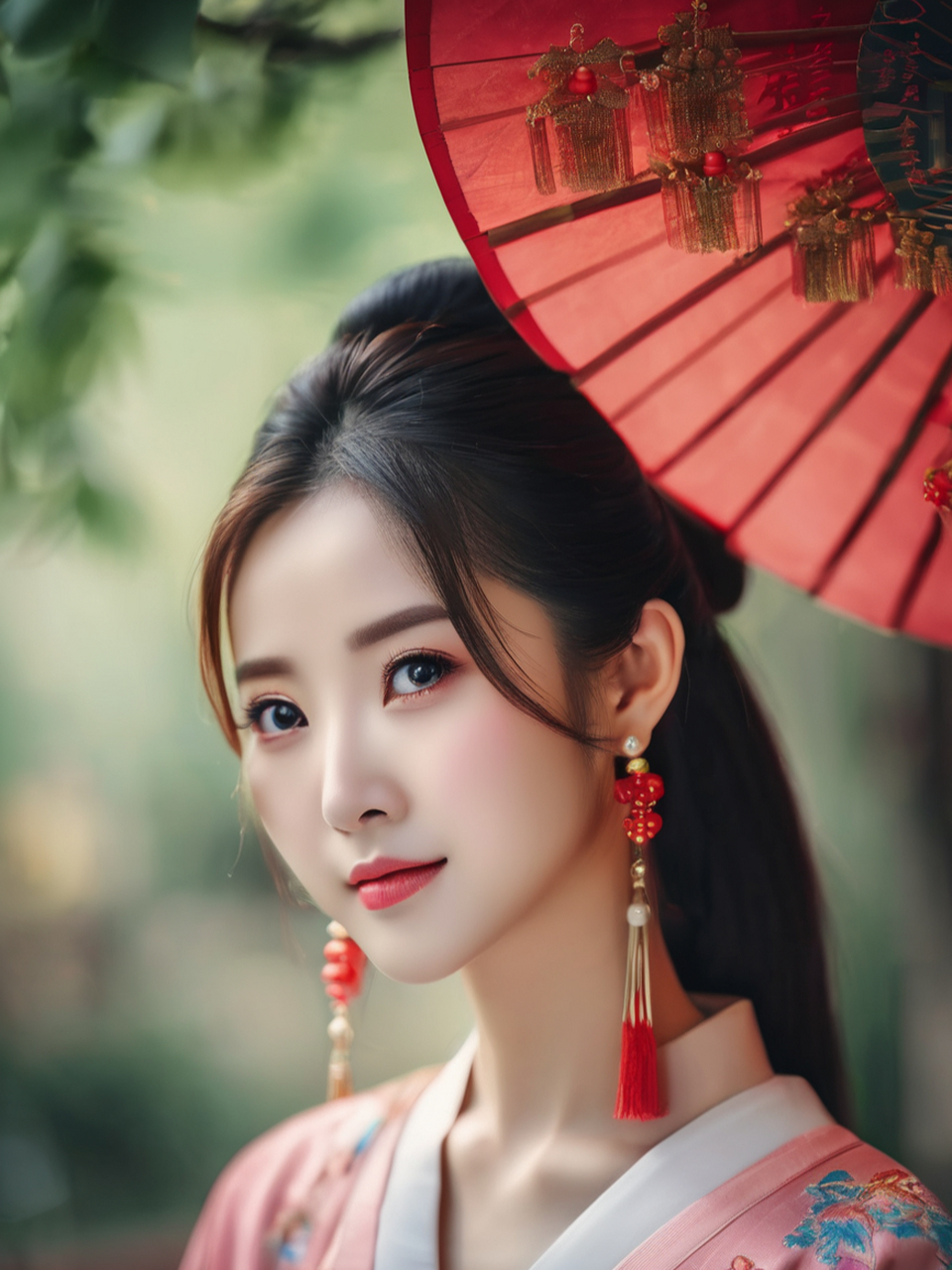 九位身穿古装的女子, 都是从画中走来的仙子!