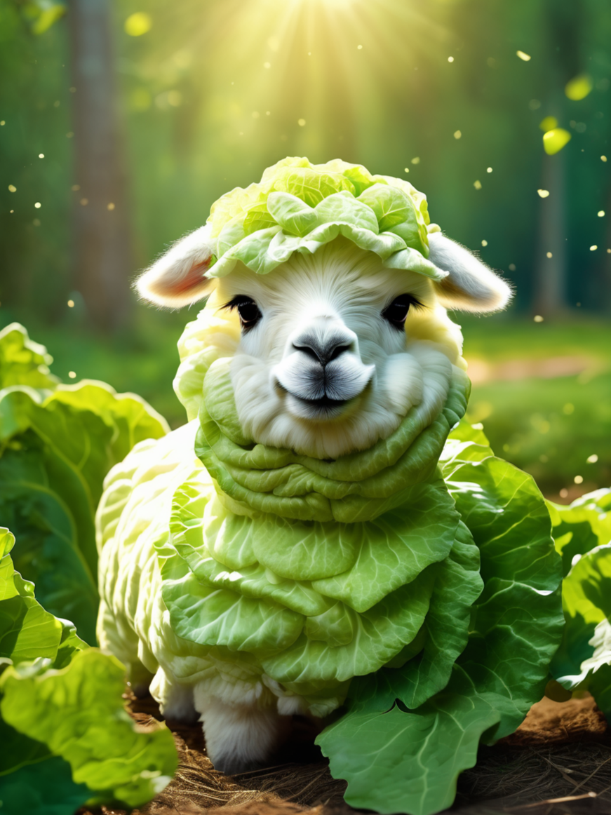 可爱迷你的小羊驼.