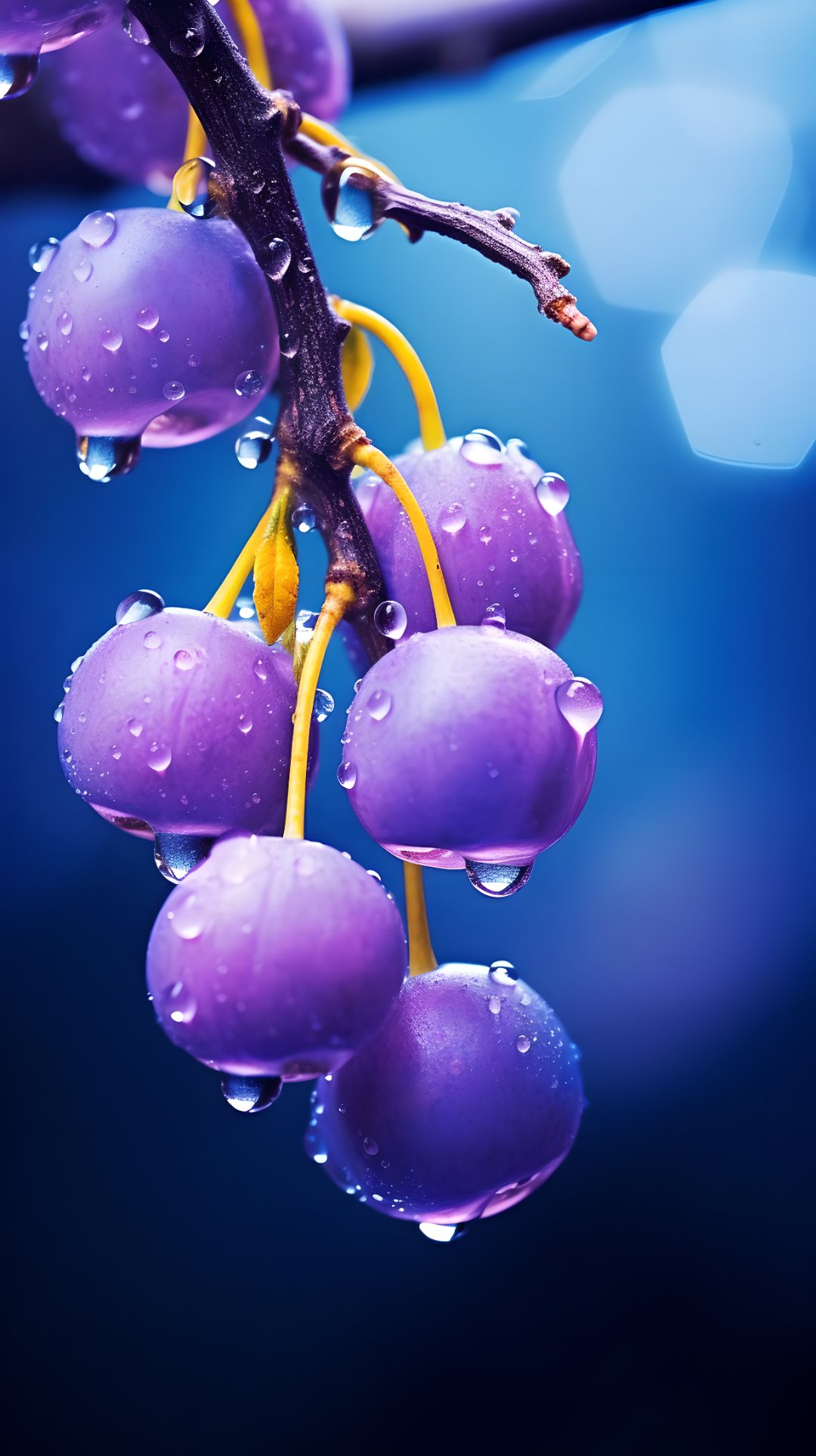 图中这串紫葡萄,真的让我口水止不住!