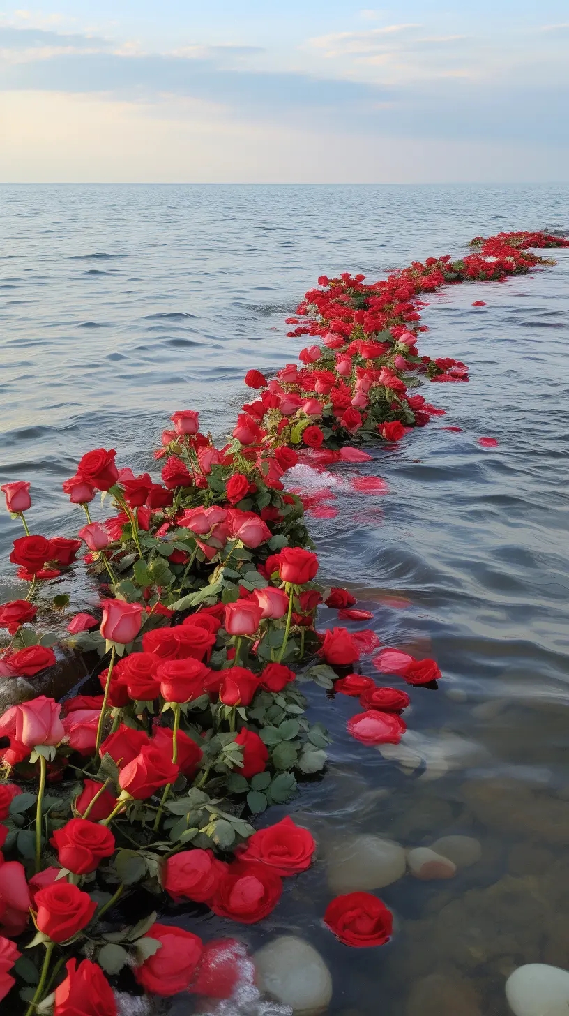 "眼前一片红色的玫瑰花海,似乎整个世界都变得浪漫起来.